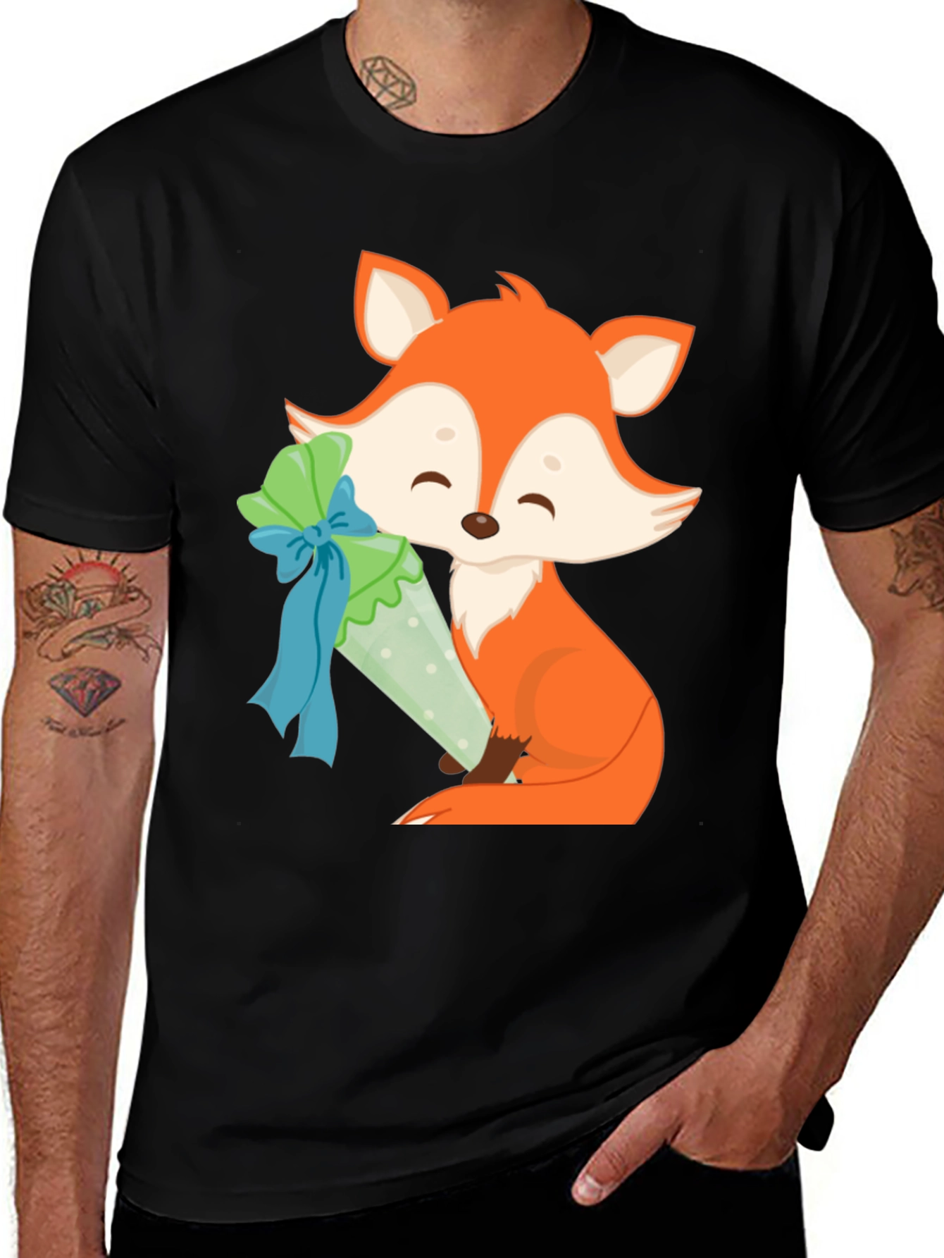 Variant 10 of Fox with Treat T-Shirt - Cute & Stylish