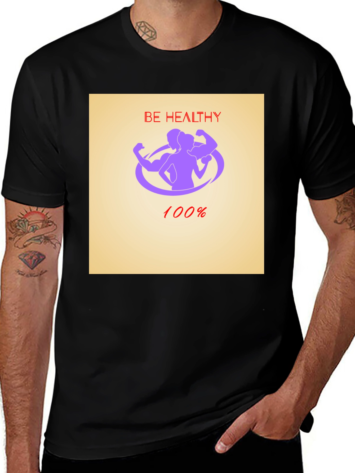 Variant 30 of Be Healthy 100% Fitness T-Shirt
