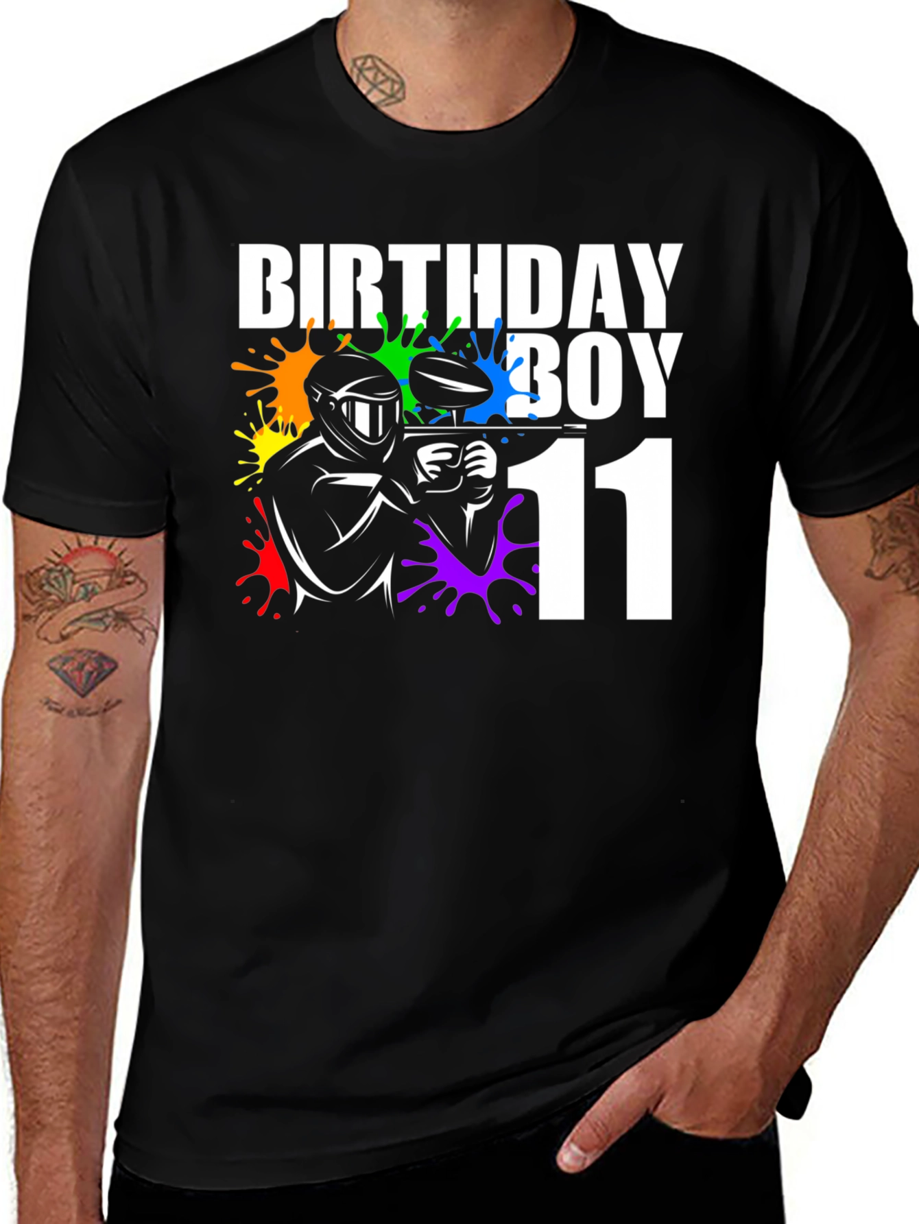 Variant 22 of Birthday Boy 11 Paintball T-Shirt
