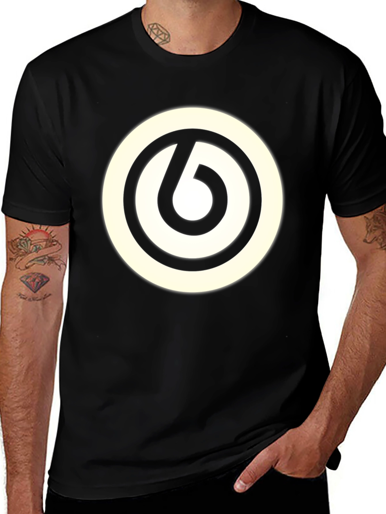Variant 20 of Black T-Shirt with Unique Graphic Design