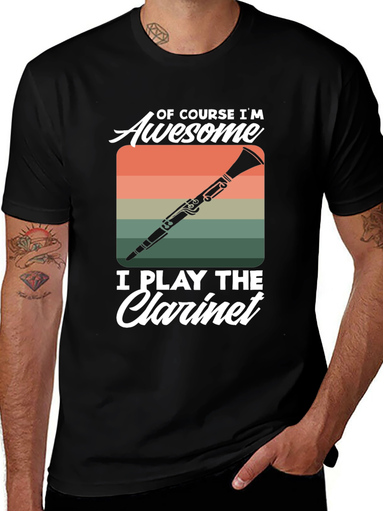 Awesome Clarinet Player Graphic Tee