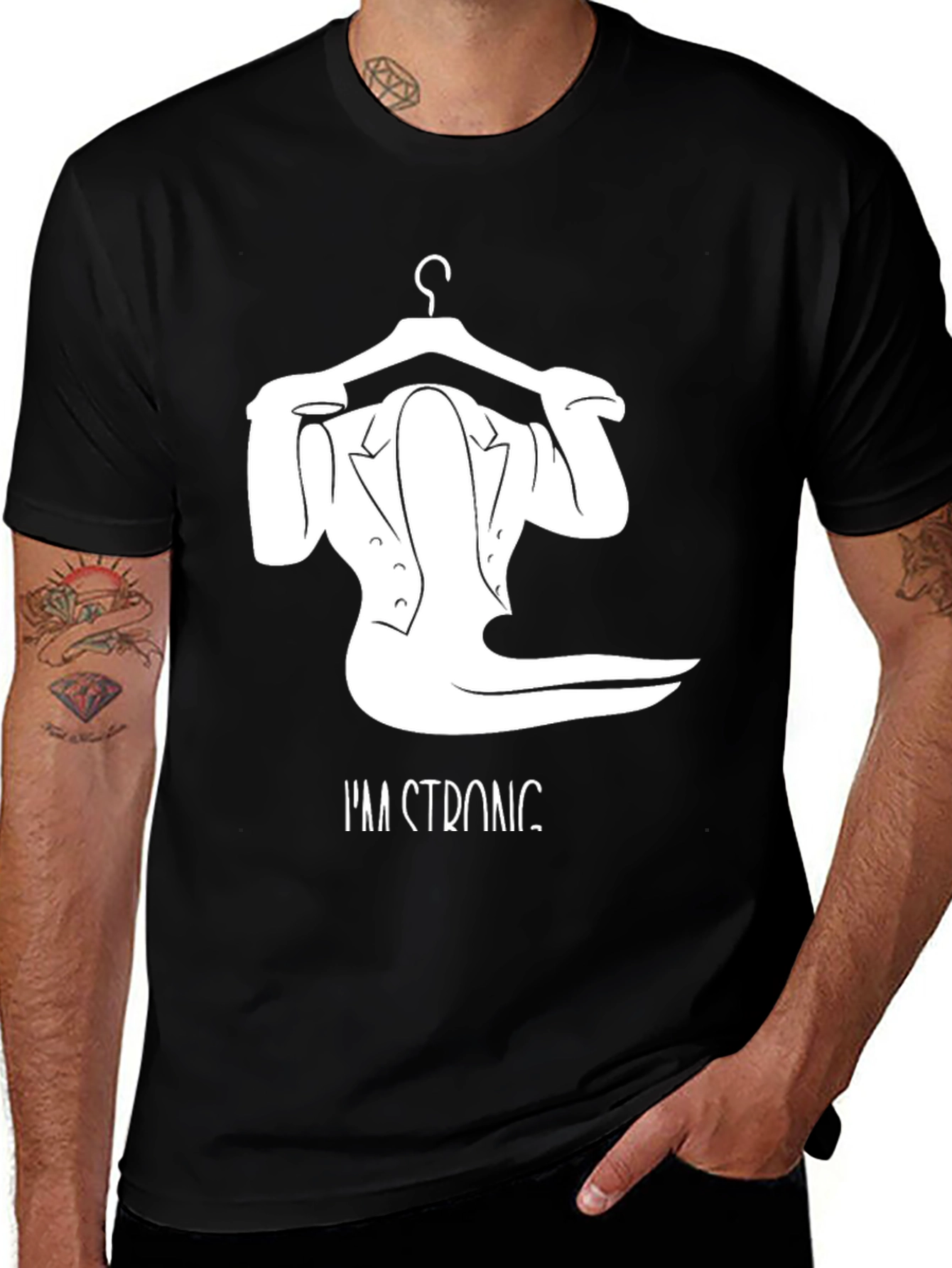 Variant 8 of I'm Strong T-Shirt, Unique Hanger Design
