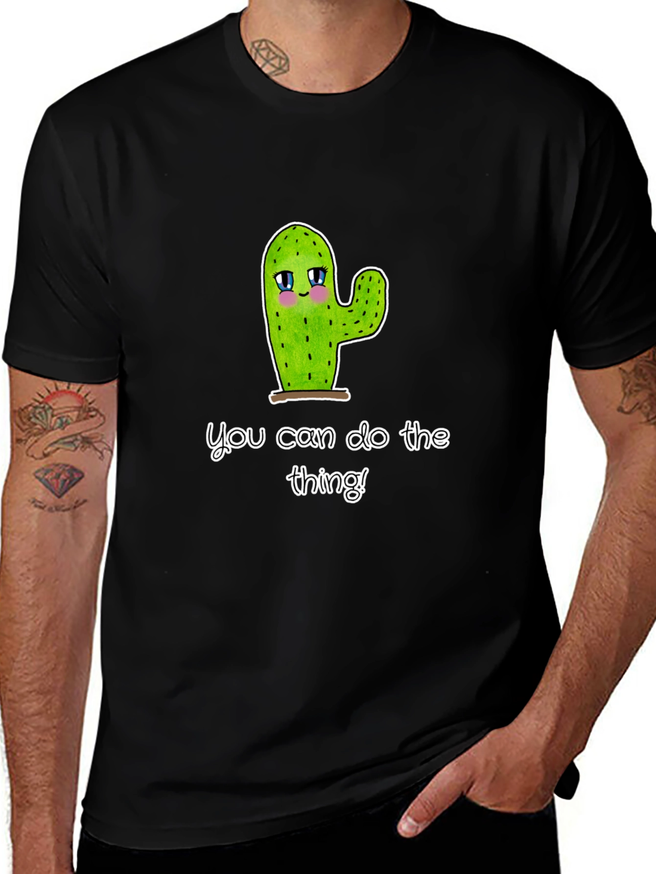 Variant 11 of Cute Cactus Graphic T-Shirt - Motivational Tee