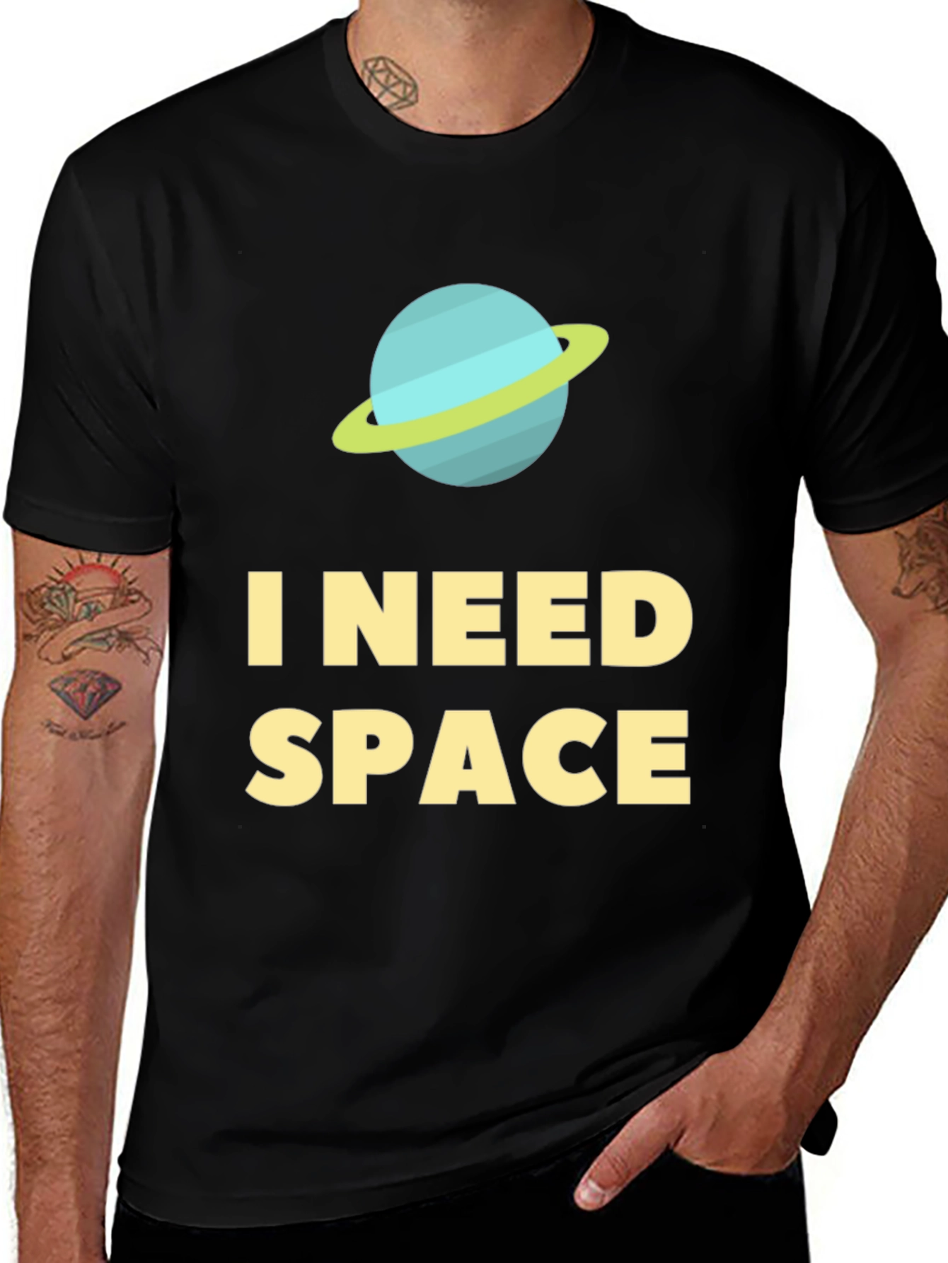 Variant 26 of I Need Space T-Shirt - Planet Graphic Tee