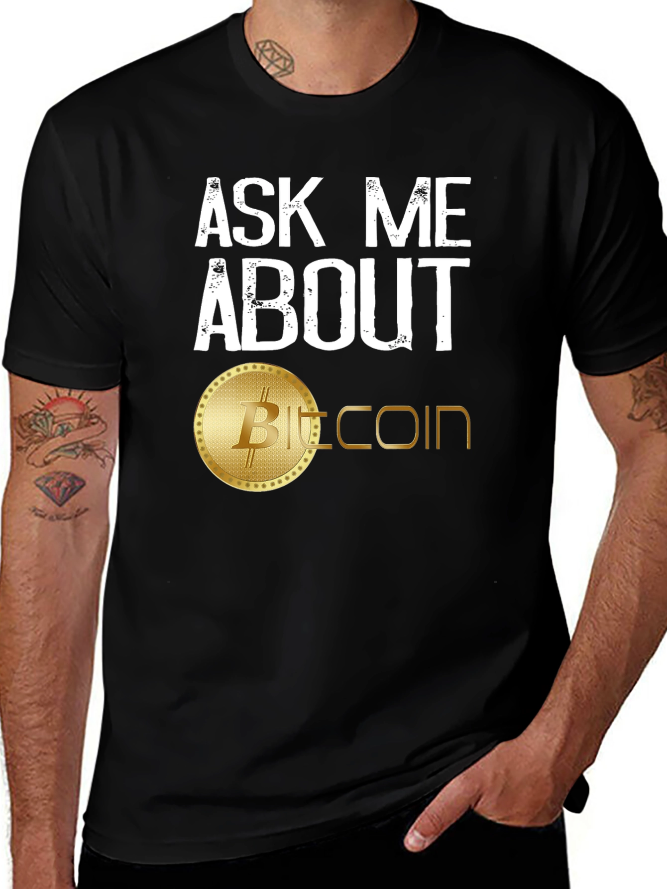 Ask Me About Bitcoin T-Shirt - Crypto Currency Tee