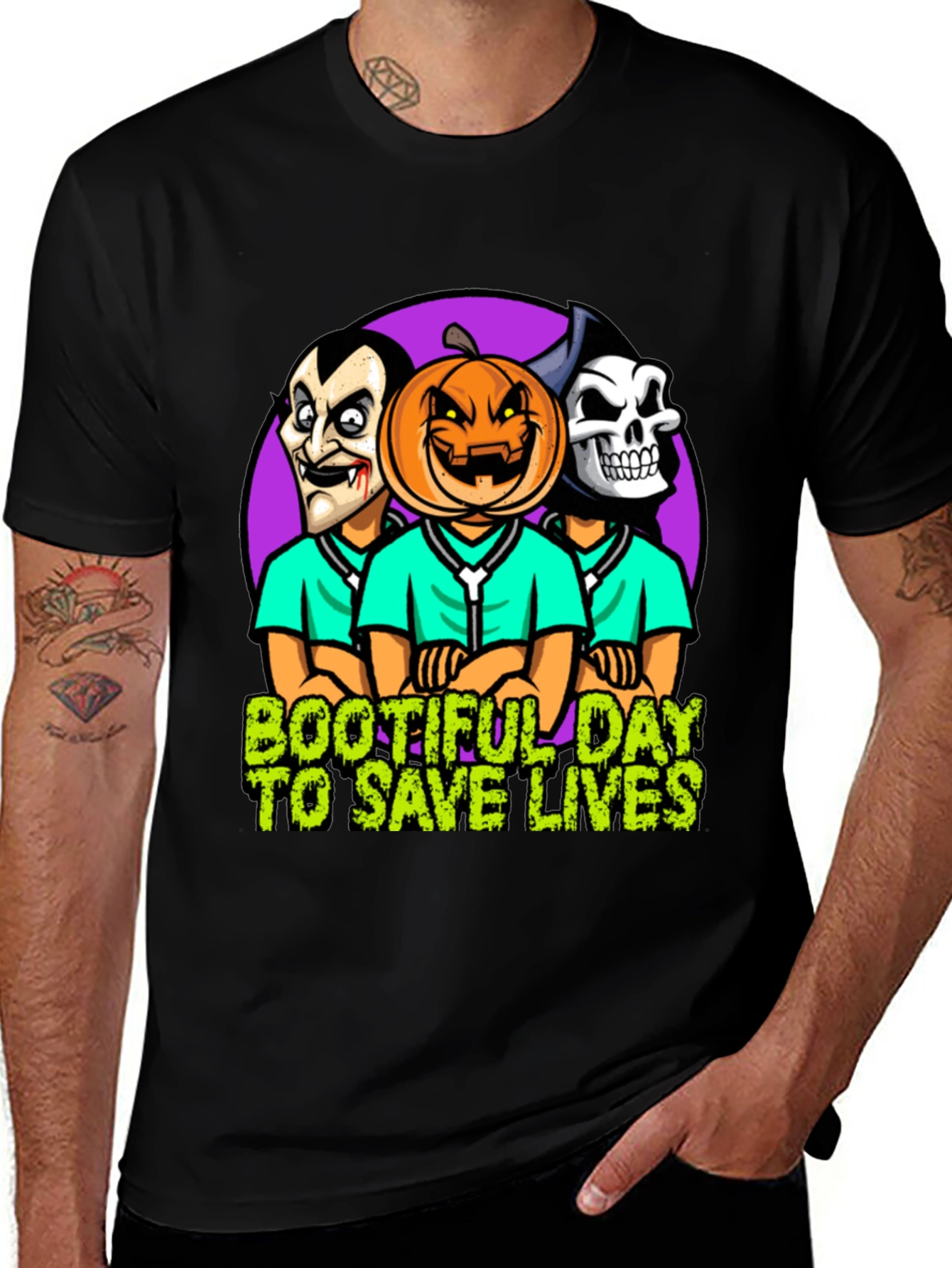 Bootiful Day Save Lives Halloween T-Shirt