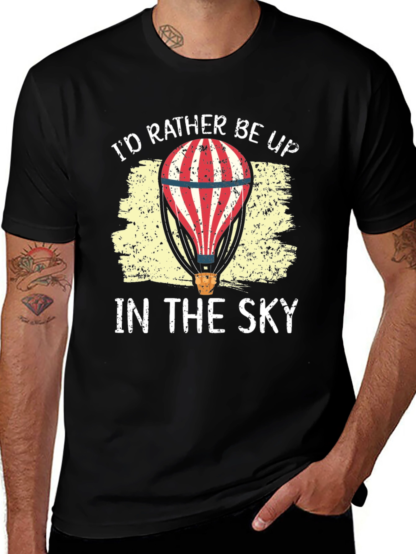 Variant 23 of I'd Rather Be Up in the Sky Hot Air Balloon T-Shirt