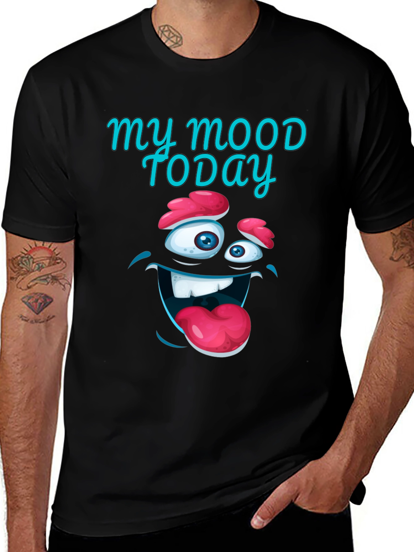Variant 23 of Funny Mood Today Graphic T-Shirt