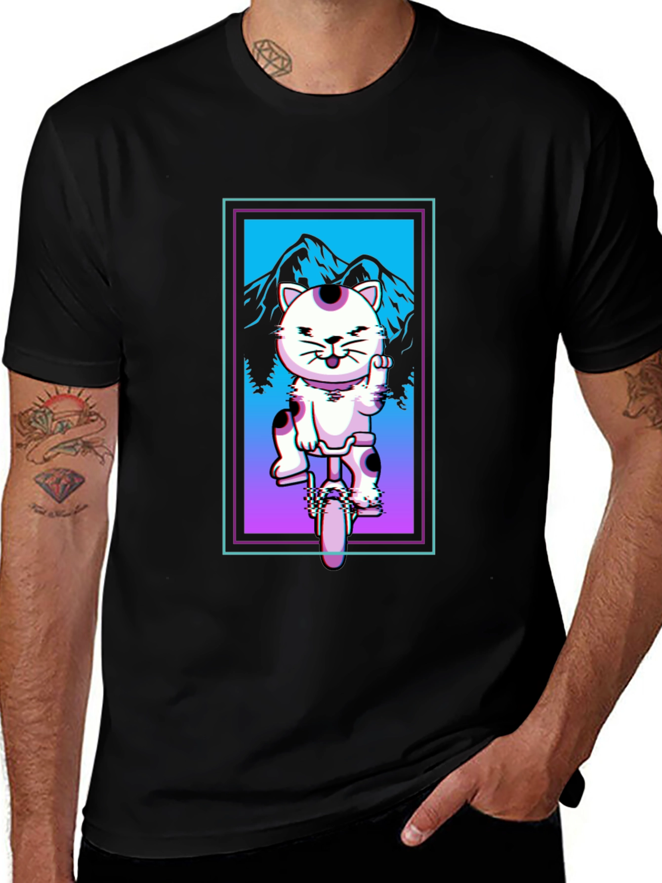 Cool Cat T-Shirt: Mountain Biking Attitude
