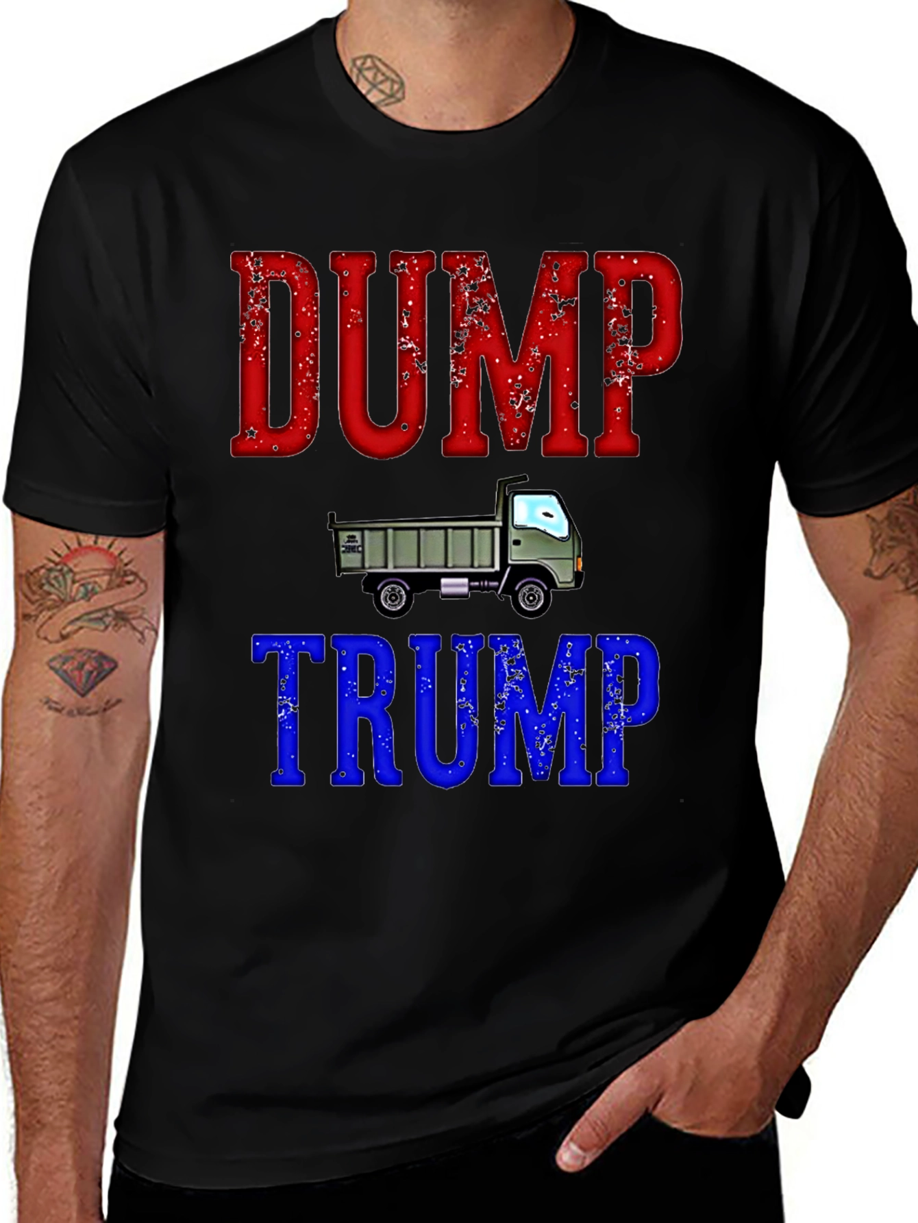 Variant 18 of Dump Trump T-Shirt Anti-Political Tee