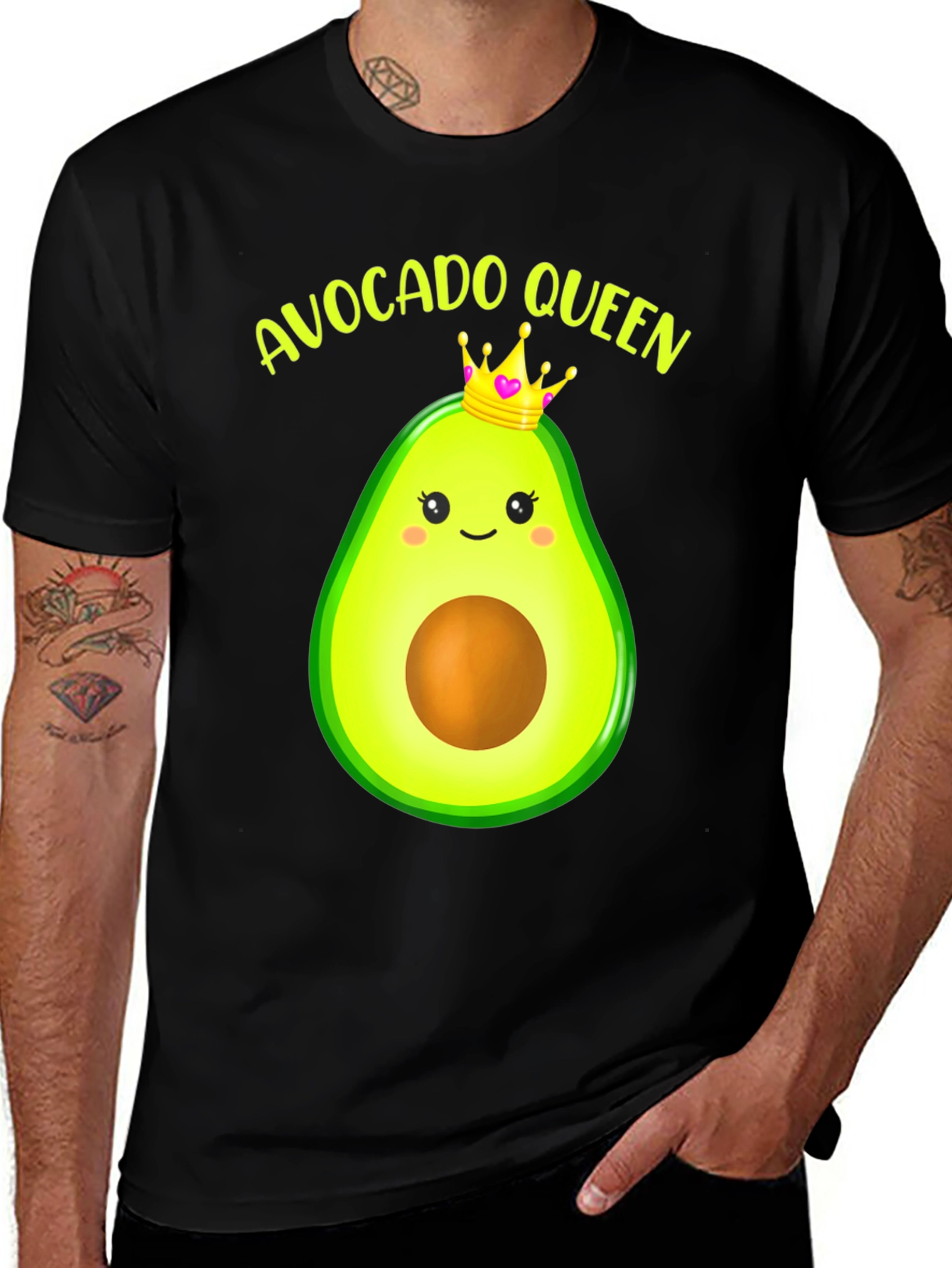 Variant 24 of Avocado Queen Graphic Tee - Trendy Foodie Shirt