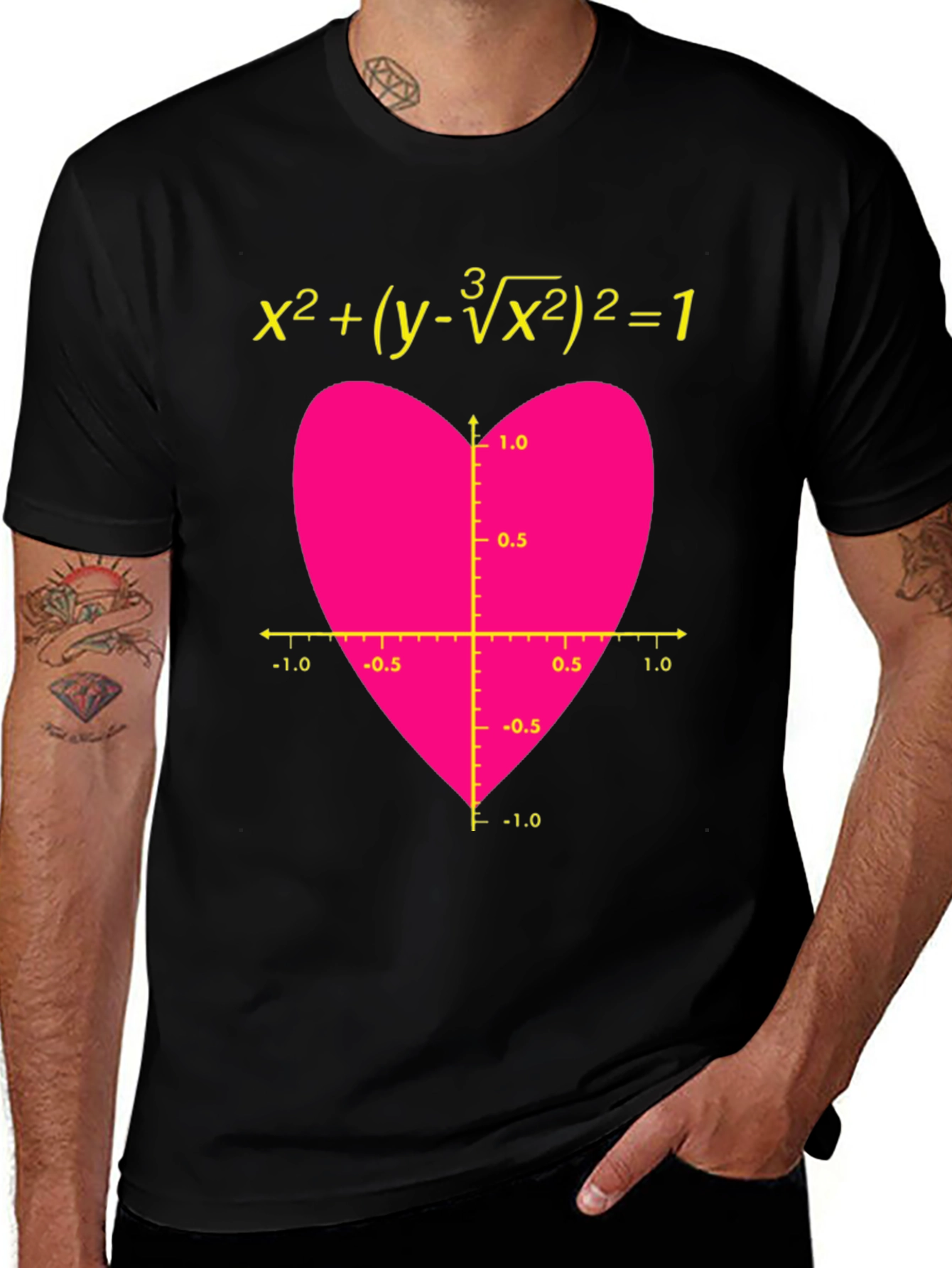 Variant 20 of Math Equation Heart Graphic Tee