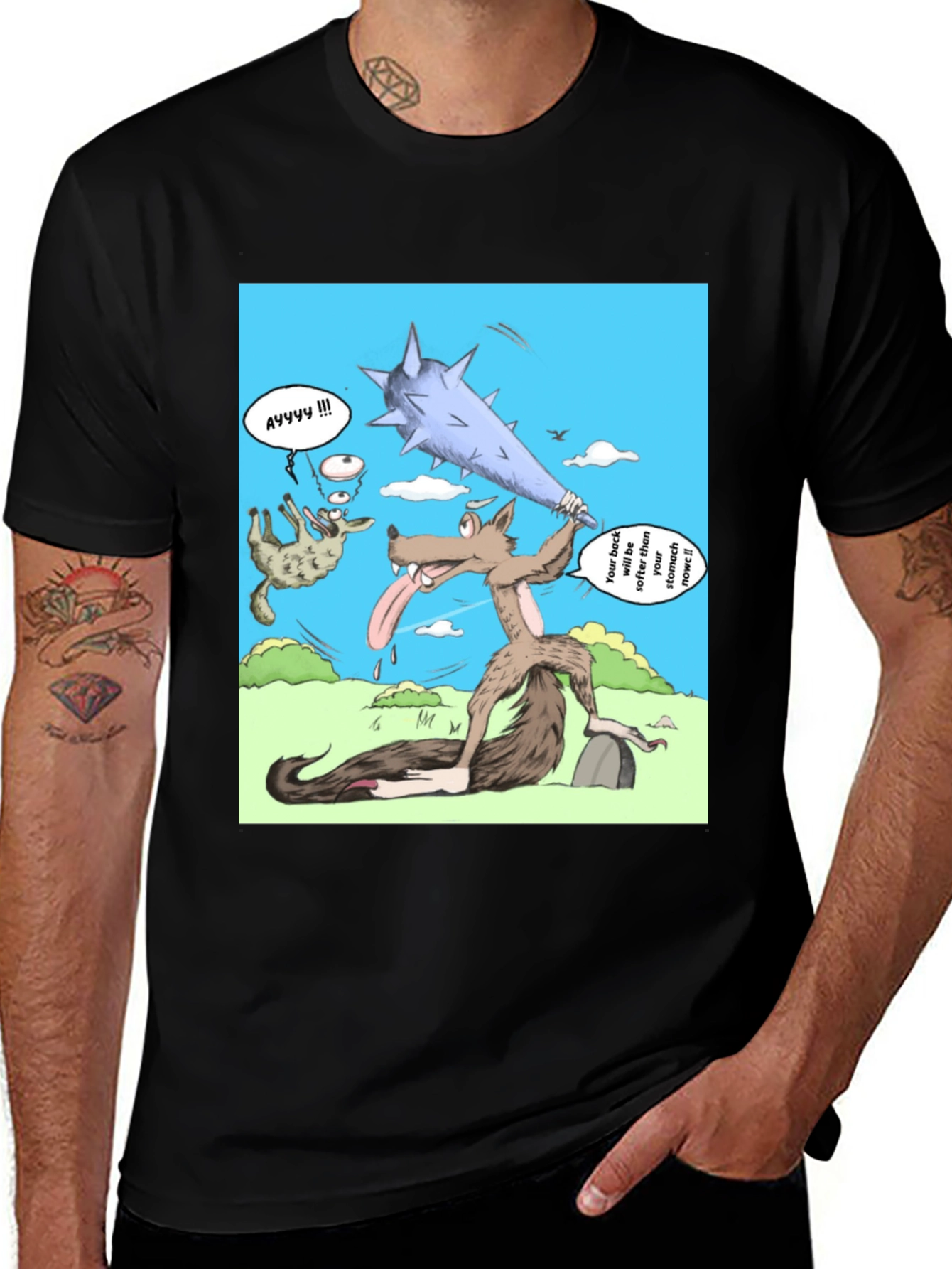 Variant 29 of Cartoon Wolf T-Shirt