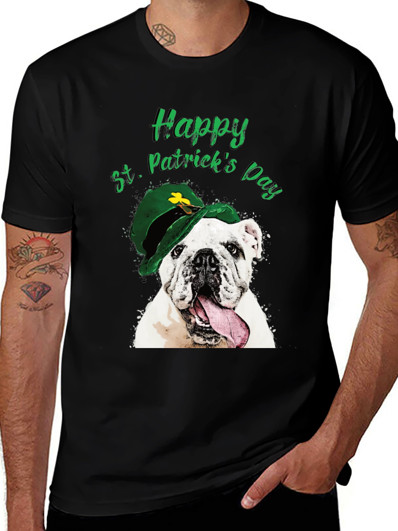 St. Patrick's Day Bulldog T-Shirt