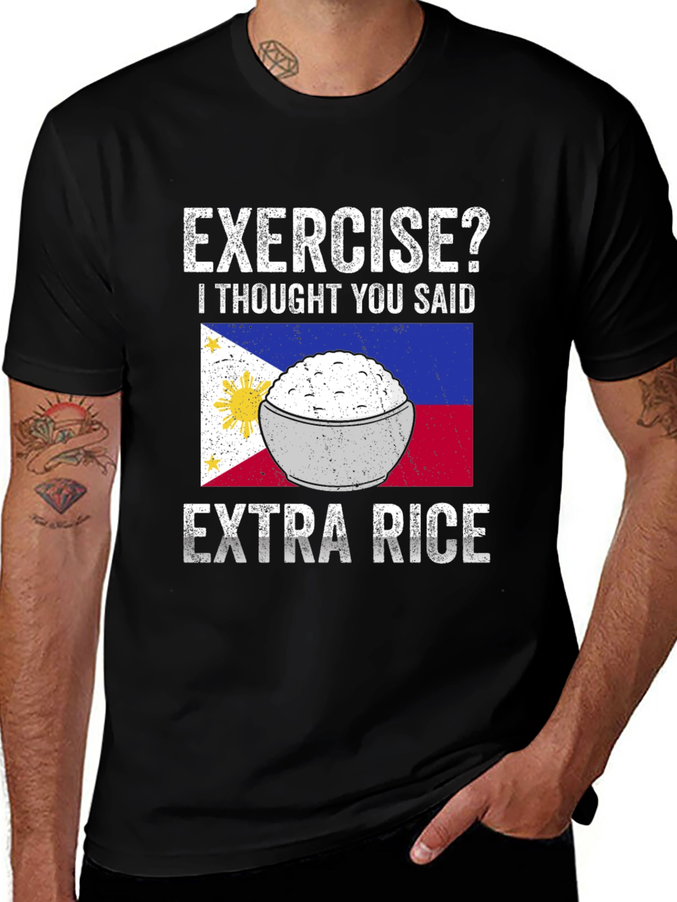 Exercise? Extra Rice Funny T-Shirt