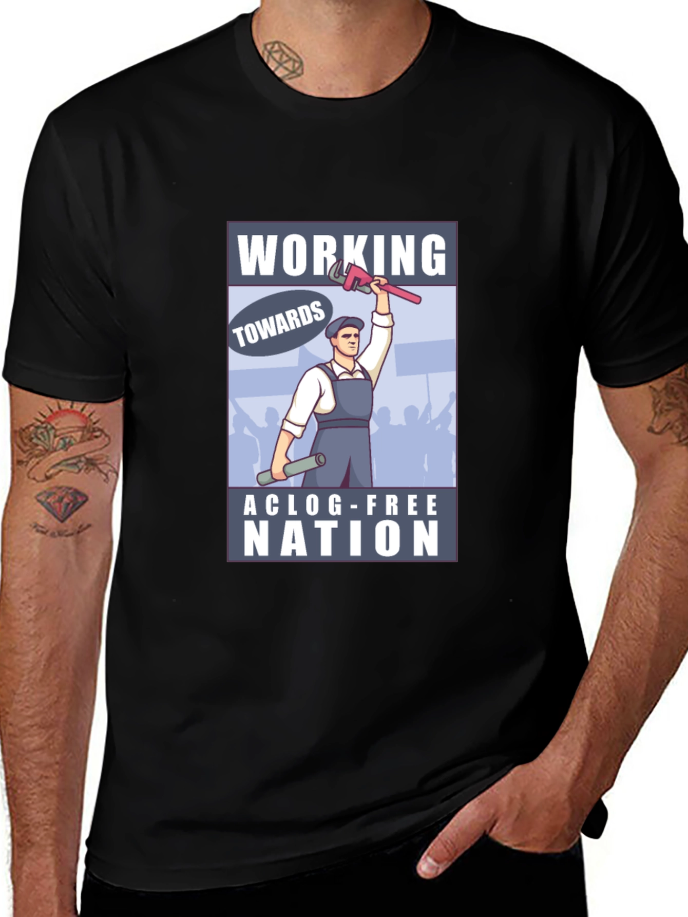 Variant 28 of A Clog-Free Nation Graphic Tee