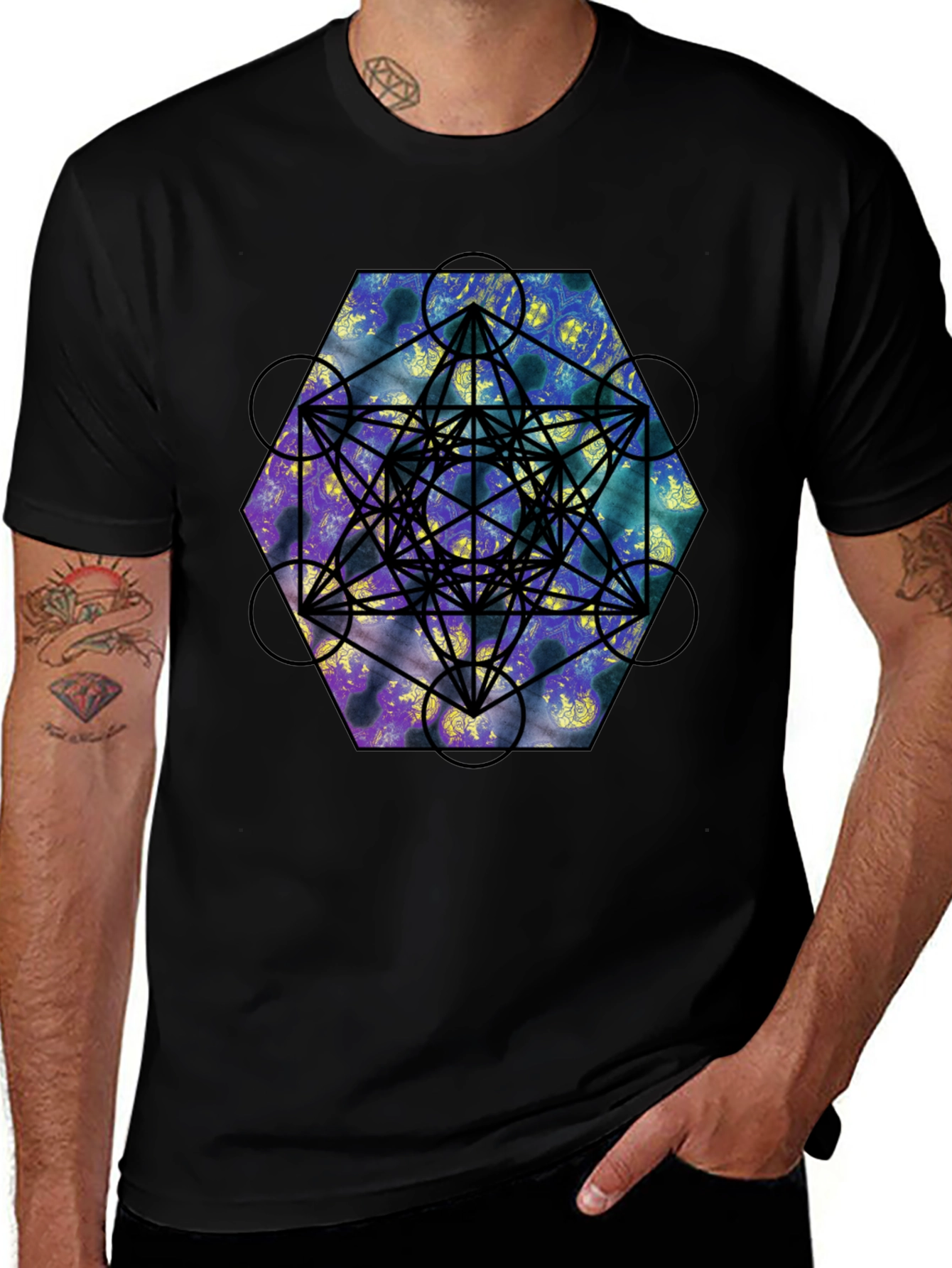 Geometric Metatron's Cube T-Shirt