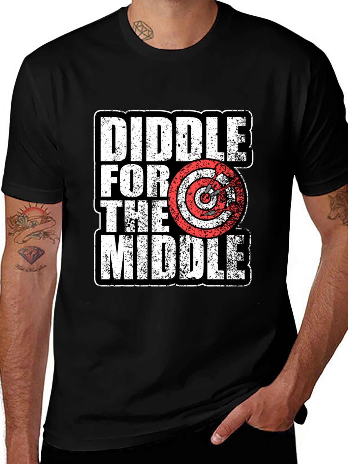 Variant 13 of Diddle for the Middle Black Graphic Tee