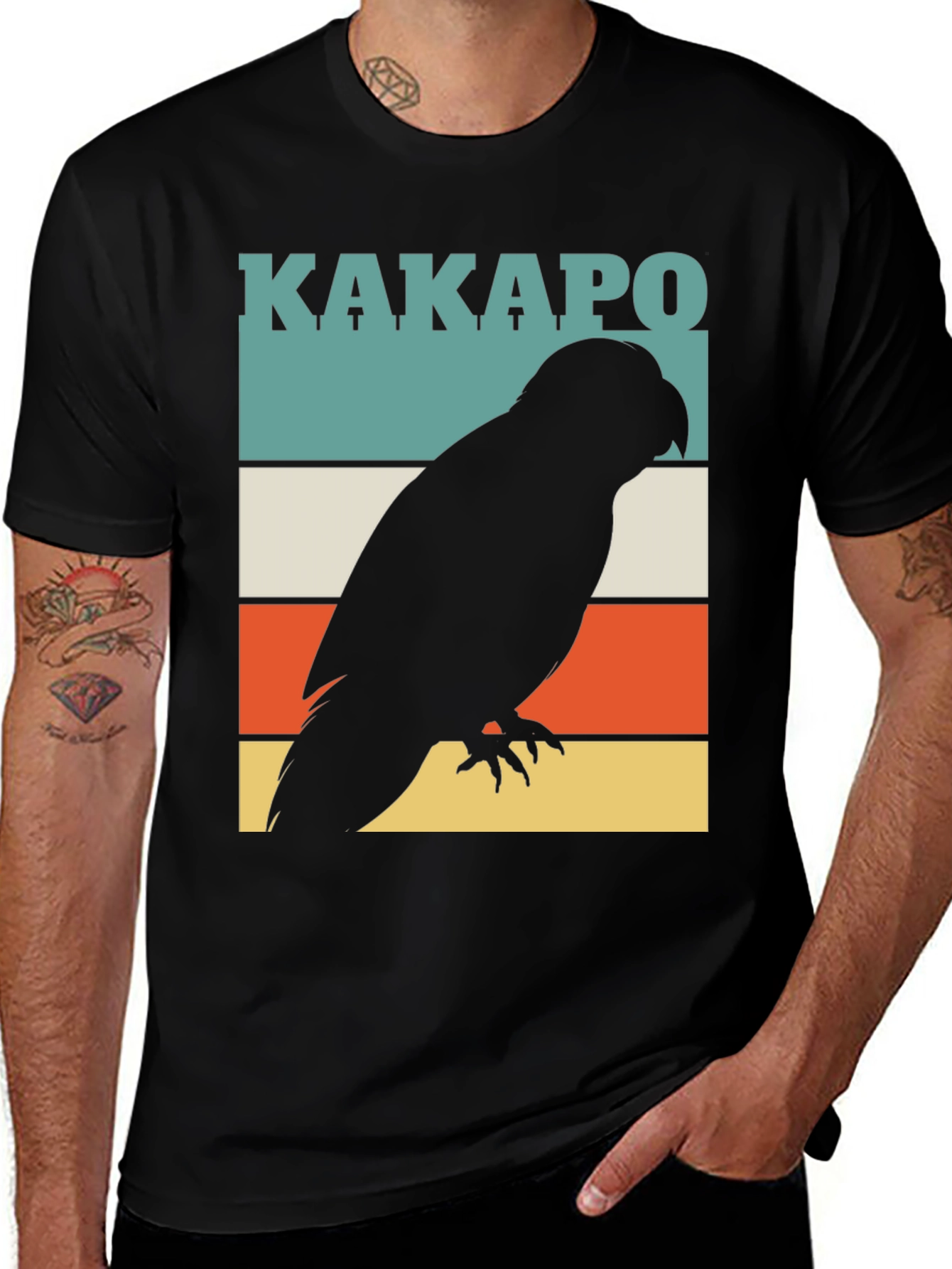 Variant 6 of Kakapo Parrot Silhouette T-Shirt