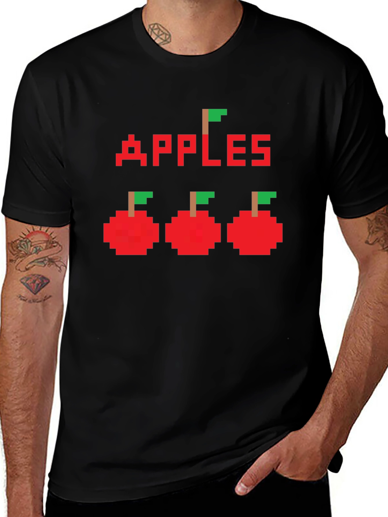 Variant 18 of Pixel Apples T-Shirt - Retro Gaming Style