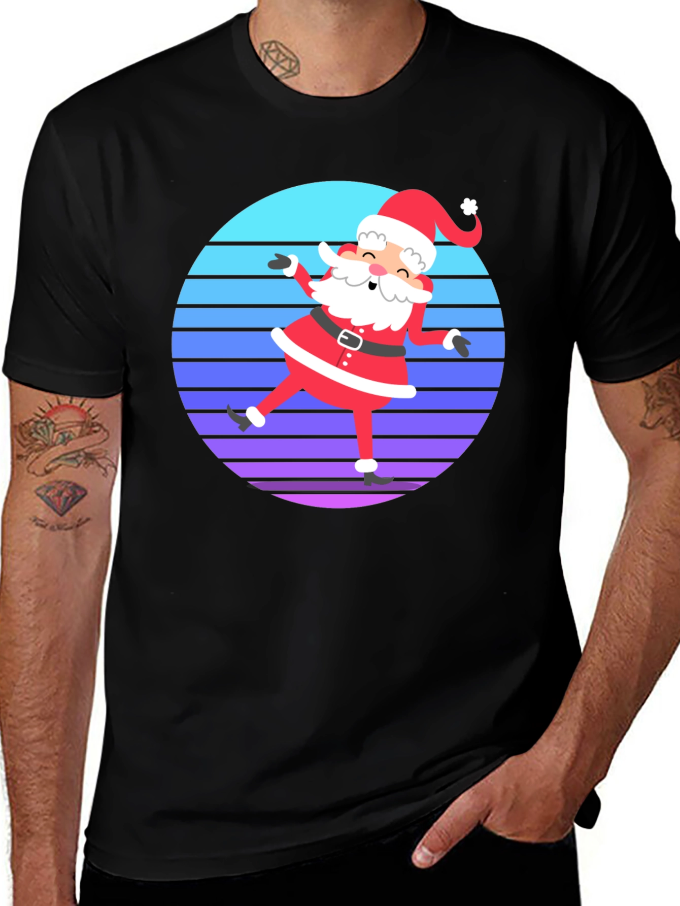 Santa Dab T-Shirt - Retro Holiday Style