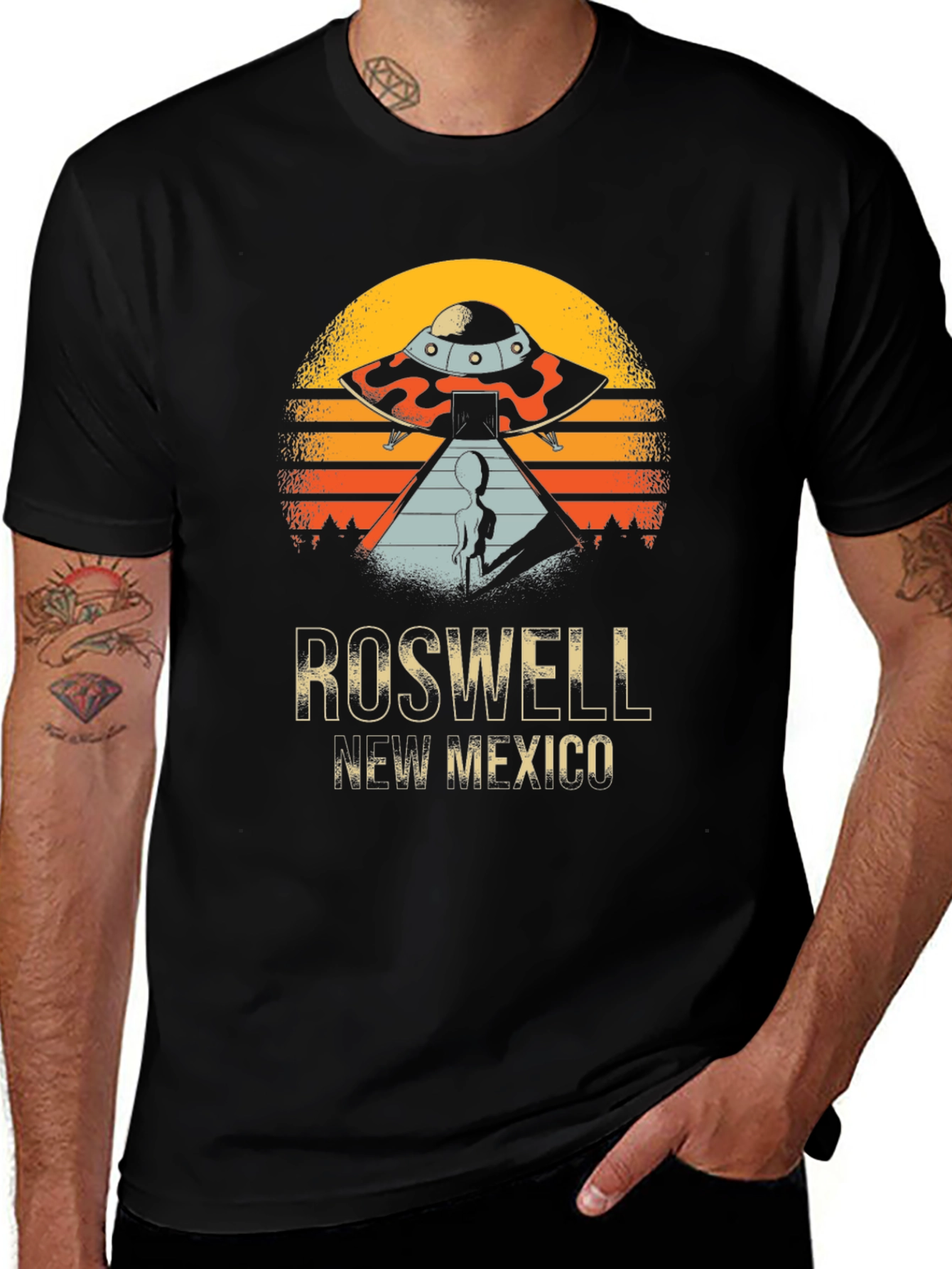 Variant 17 of Roswell New Mexico Alien UFO Graphic Tee