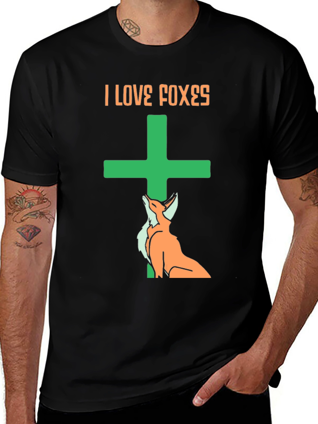 Variant 2 of I Love Foxes Graphic Tee - Unisex