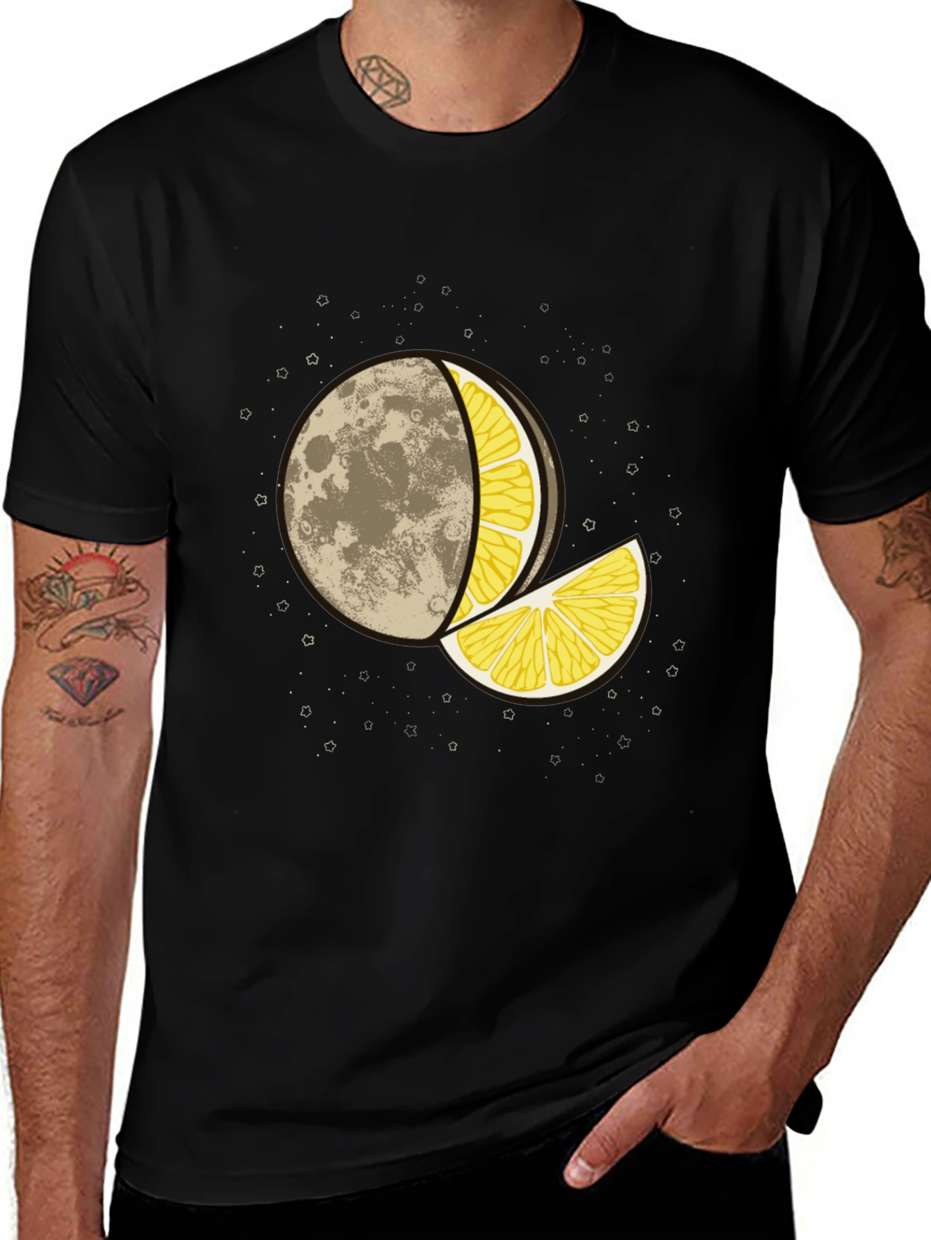 Variant 29 of Moon Lemon Graphic Tee - Unique Design
