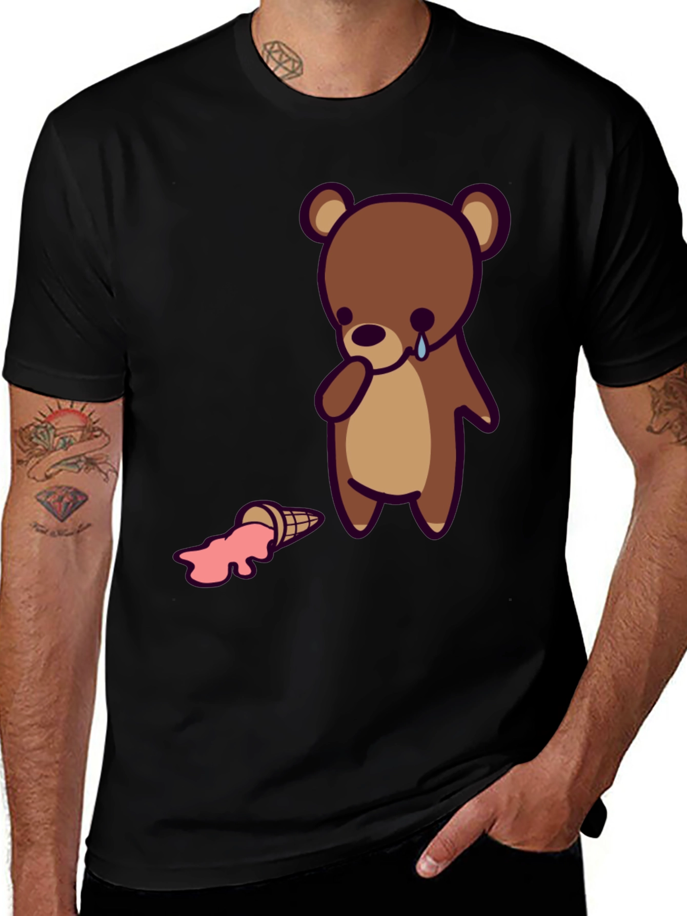 Variant 19 of Sad Bear Ice Cream T-Shirt