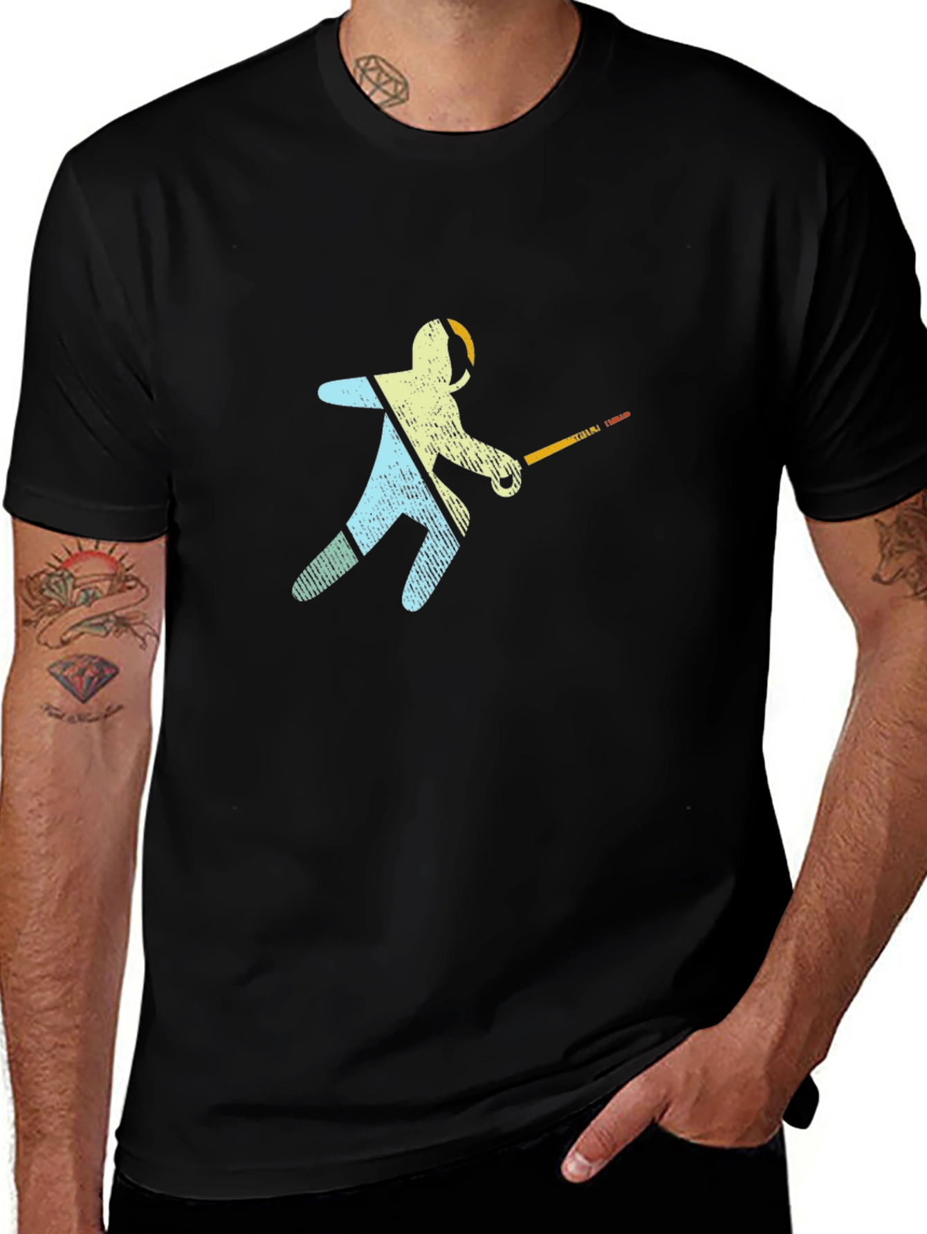 Variant 29 of Fencer Graphic Black T-Shirt