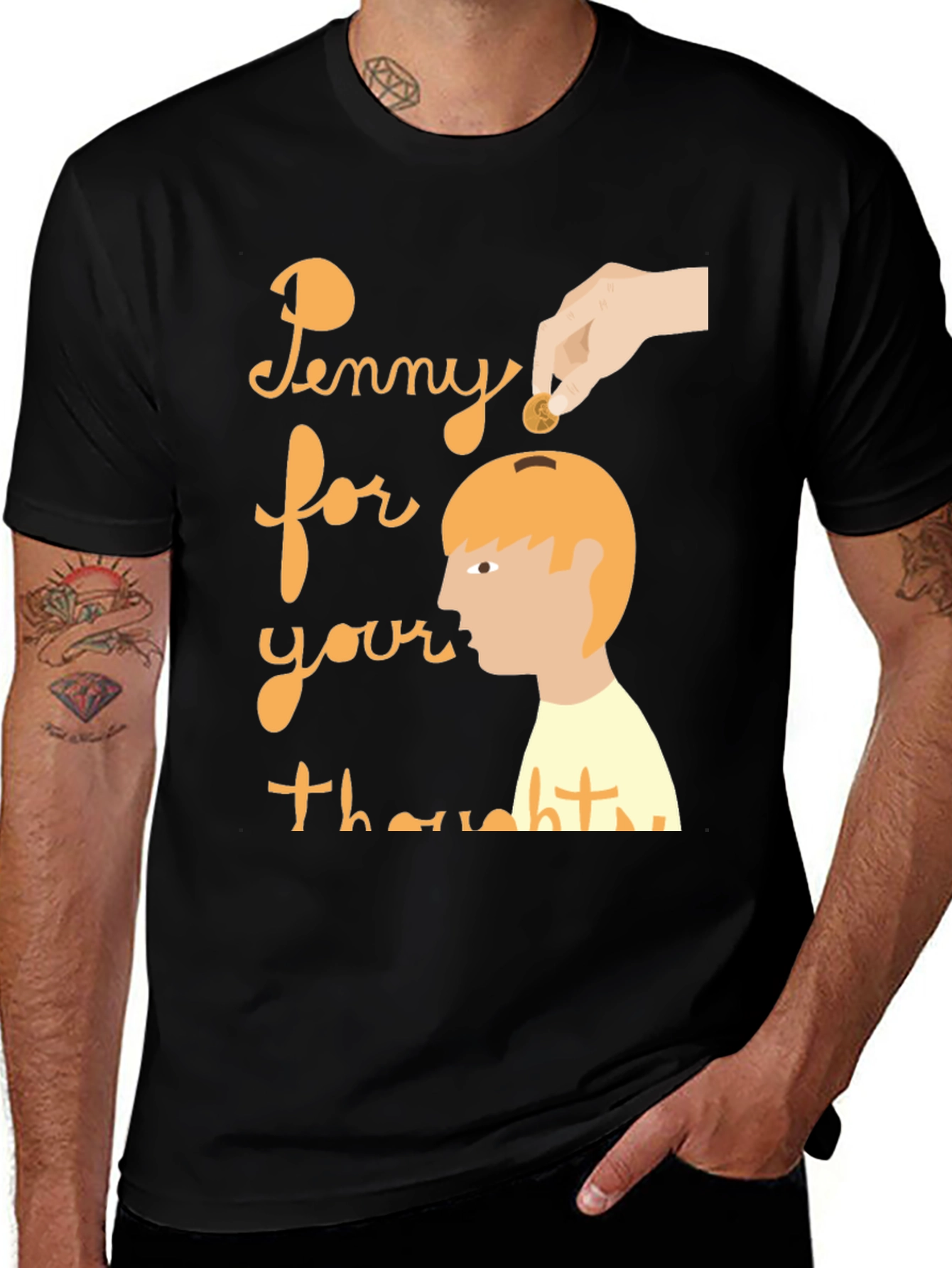 Variant 21 of Penny for Your Thoughts Graphic Tee
