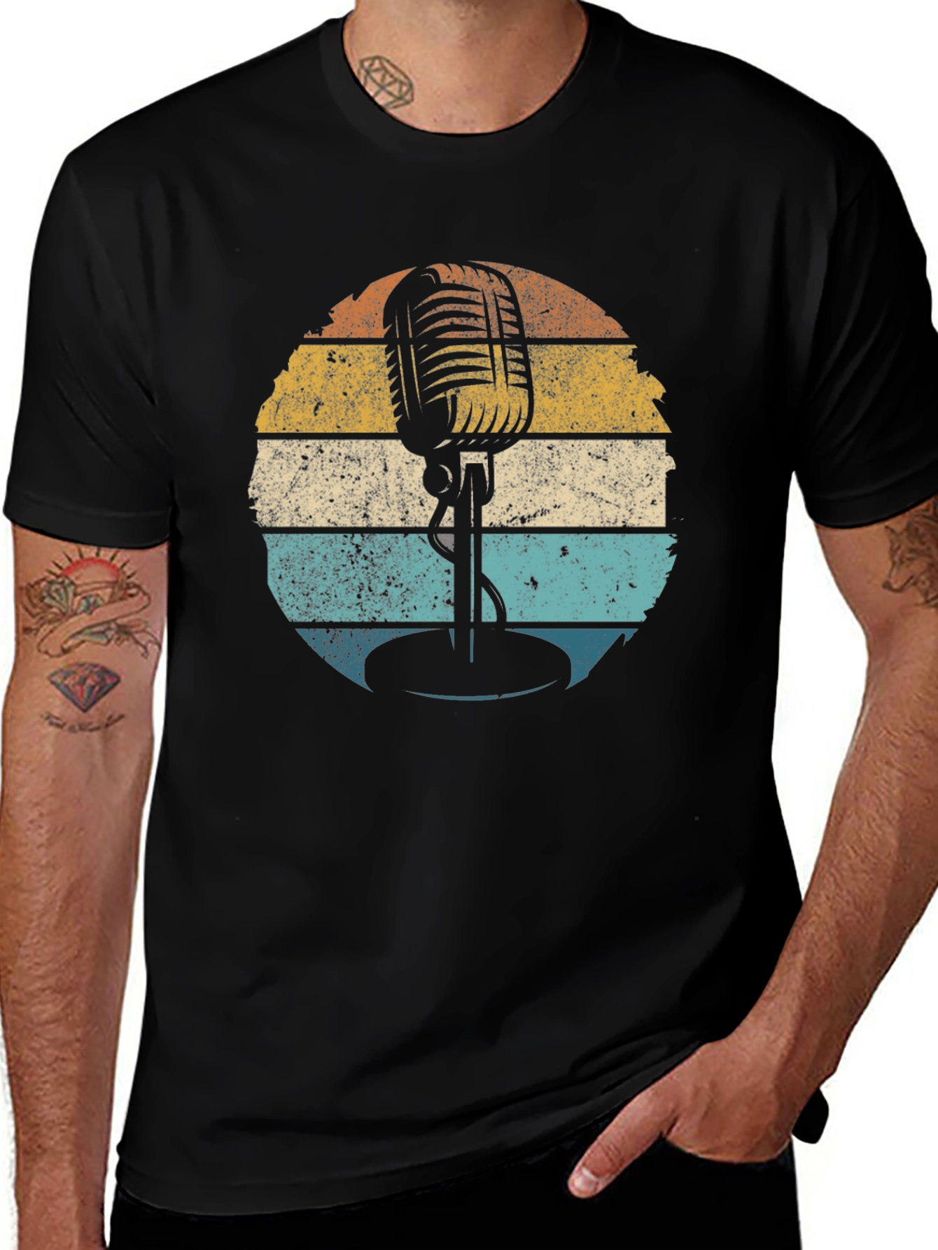 Variant 10 of Vintage Microphone T-Shirt - Retro Style