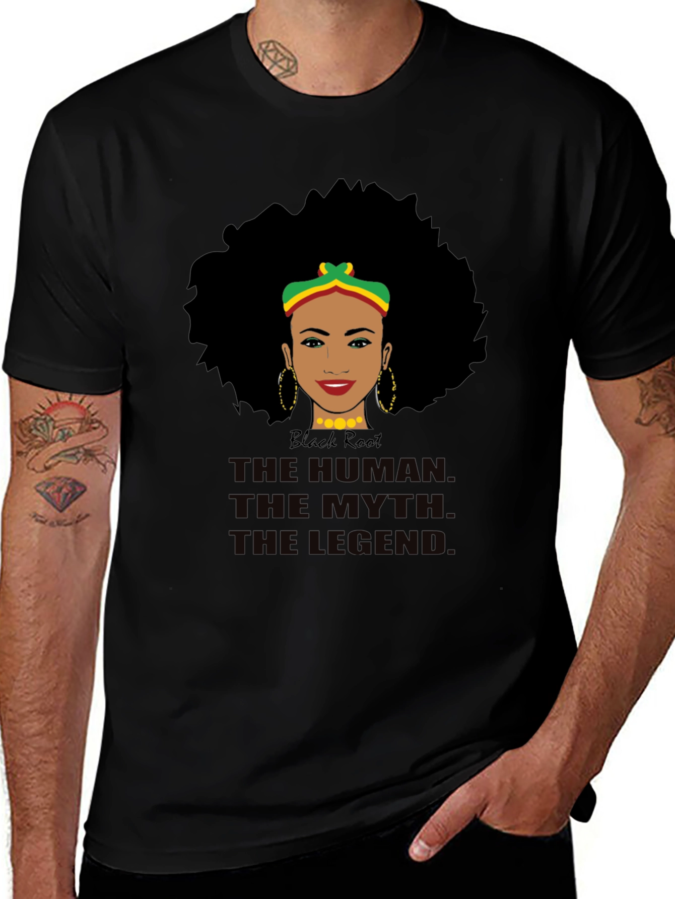 Black Root Legend T-Shirt: Afrocentric Design