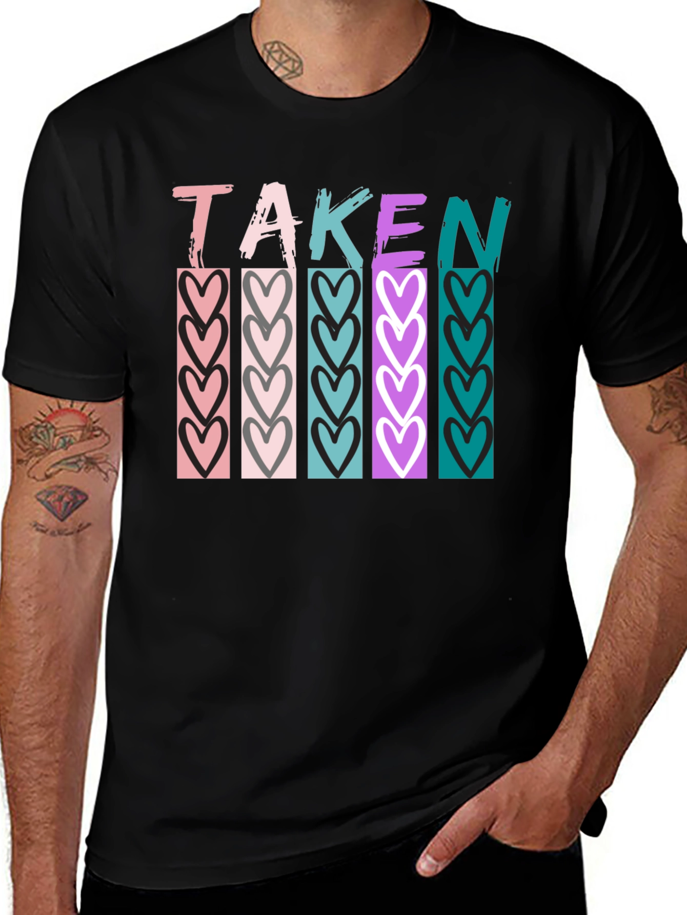 Variant 6 of Taken Heart Graphic T-Shirt - Stylish Valentine's Day Apparel