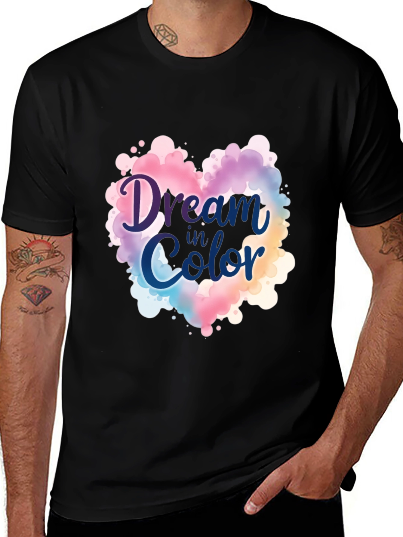 Variant 9 of Dream in Color Black Graphic T-Shirt