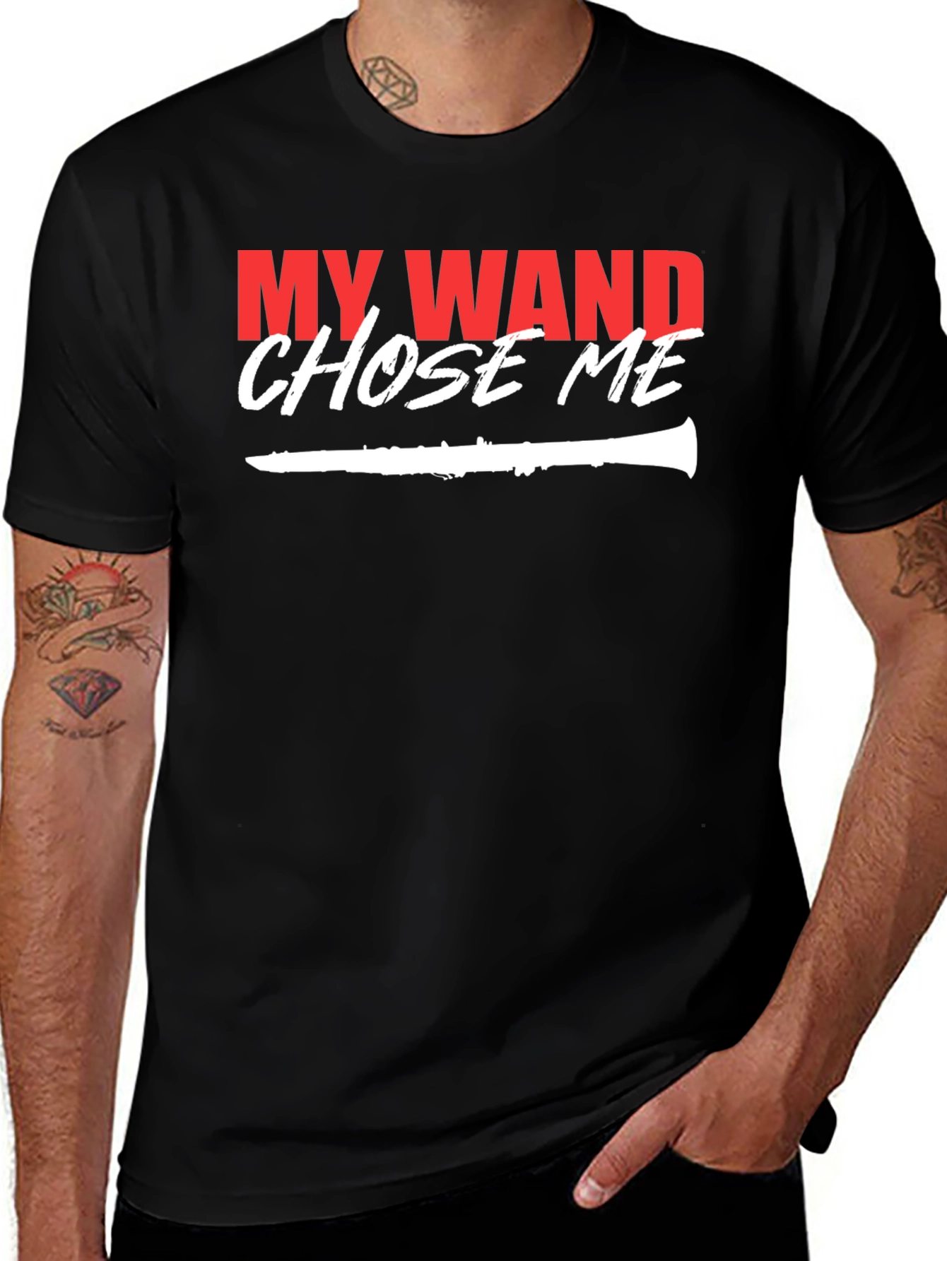 Variant 6 of My Wand Chose Me Clarinet Player T-Shirt