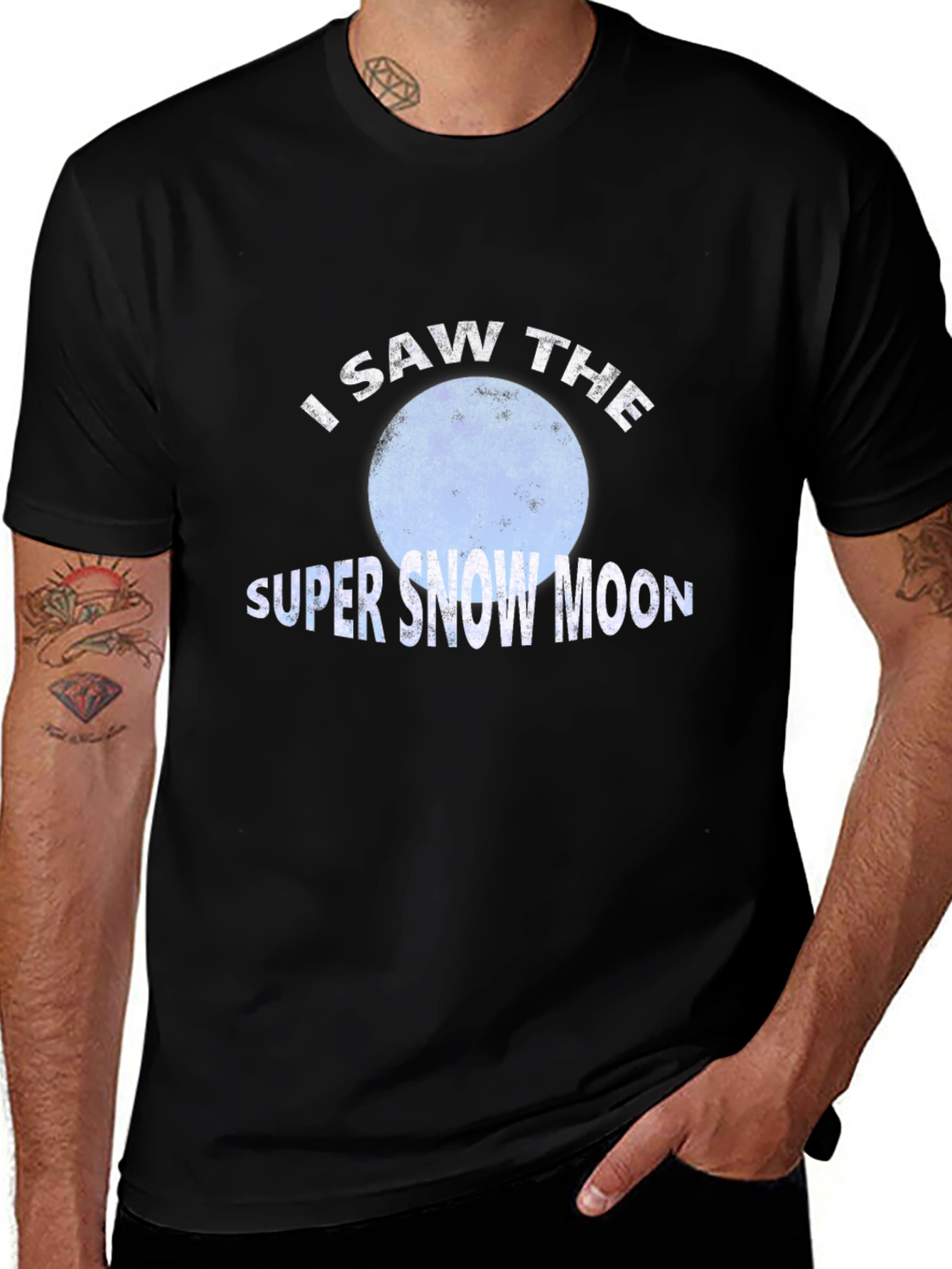 Variant 16 of I Saw The Super Snow Moon Graphic T-Shirt