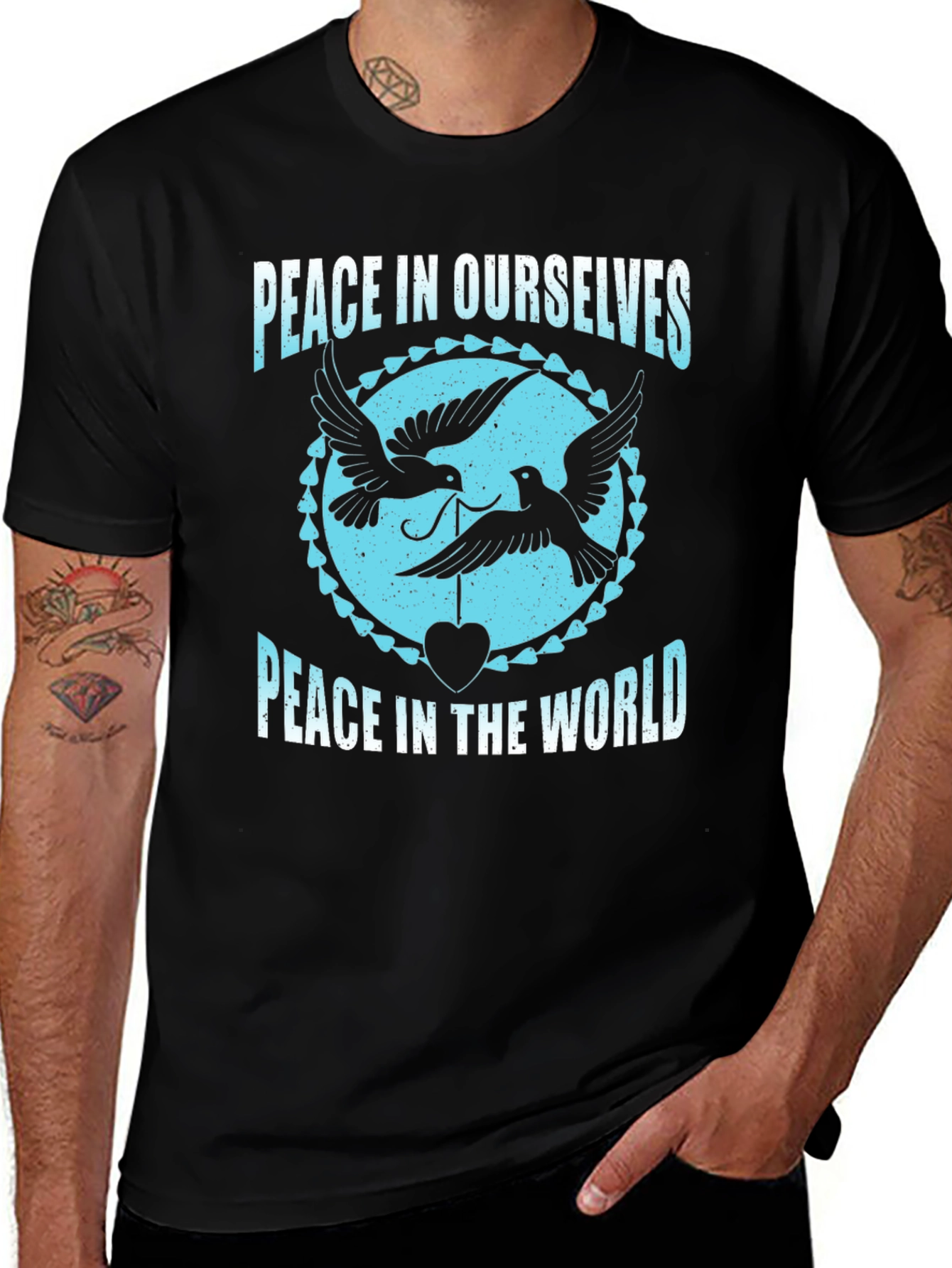 Variant 5 of Peace In Ourselves T-Shirt - Black