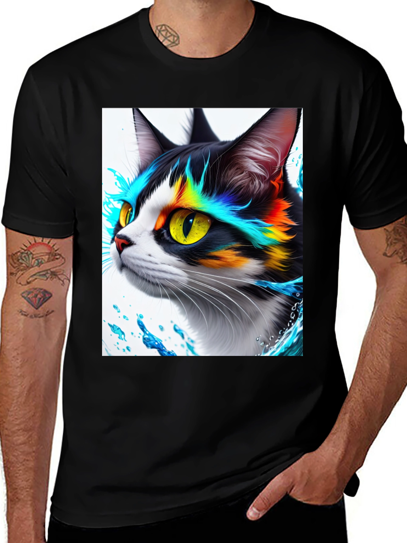 Variant 21 of Rainbow Cat T-Shirt - Unique Graphic Tee
