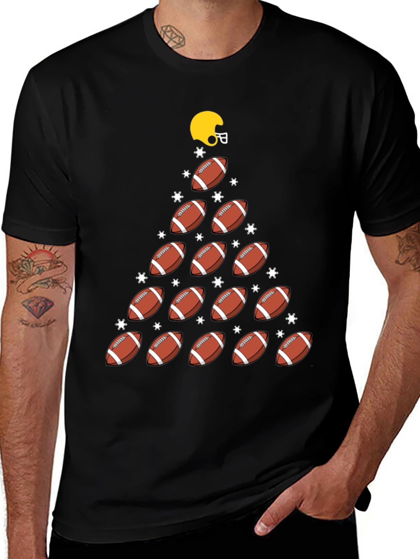 Variant 7 of Football Christmas Tree T-Shirt