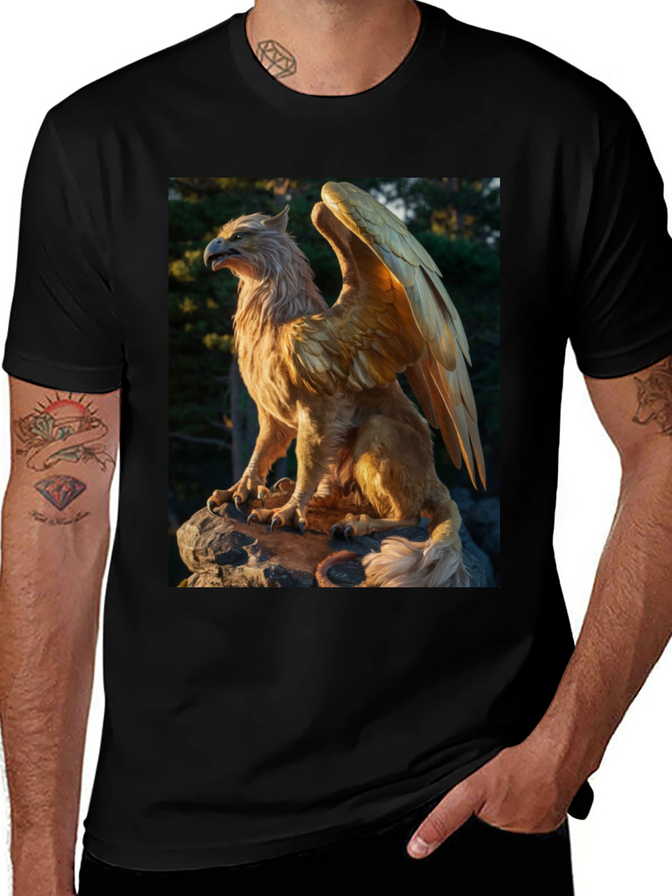 Variant 25 of Griffin Graphic Tee - Mythical Creature T-Shirt