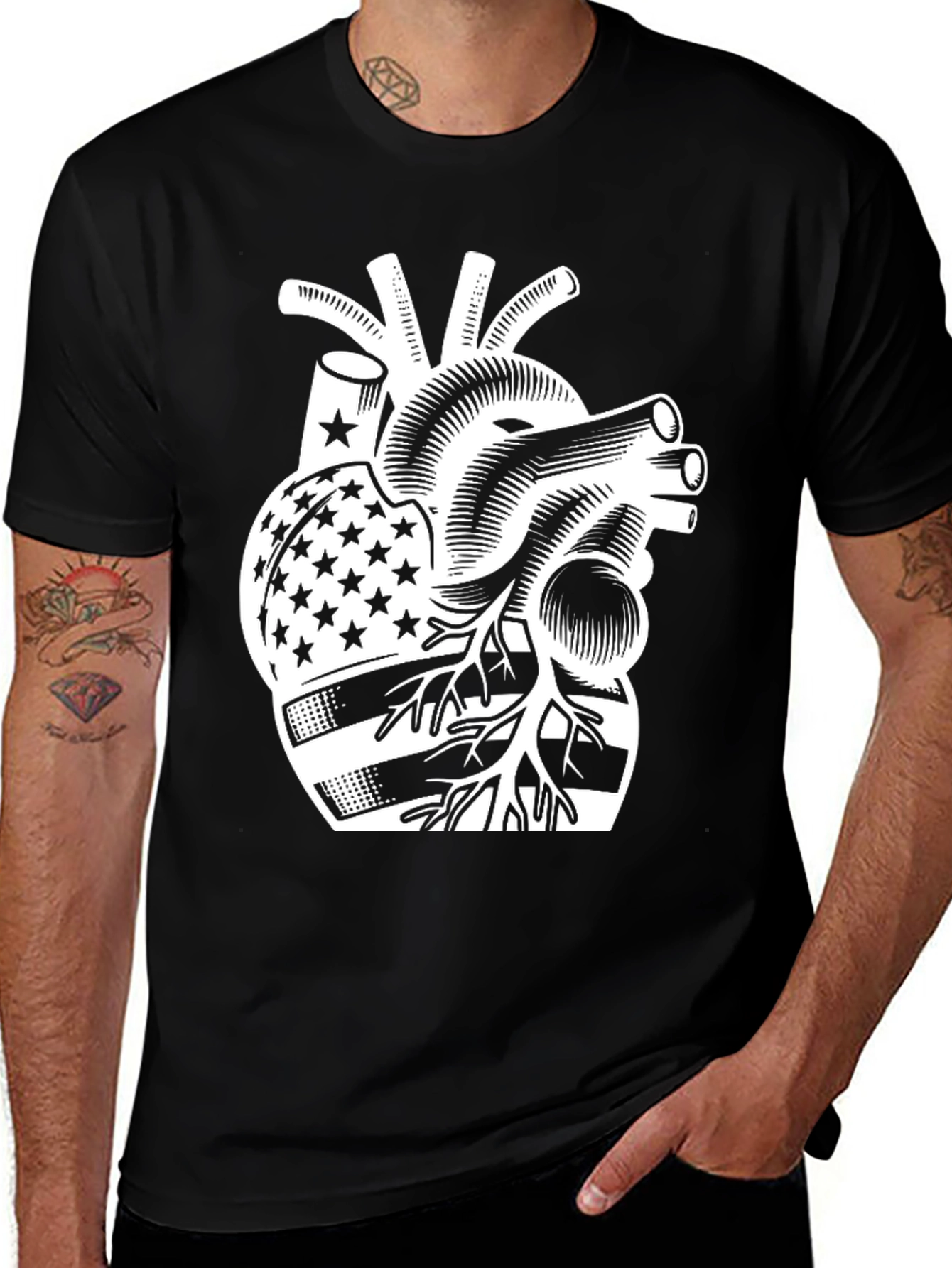 American Flag Heart T-Shirt