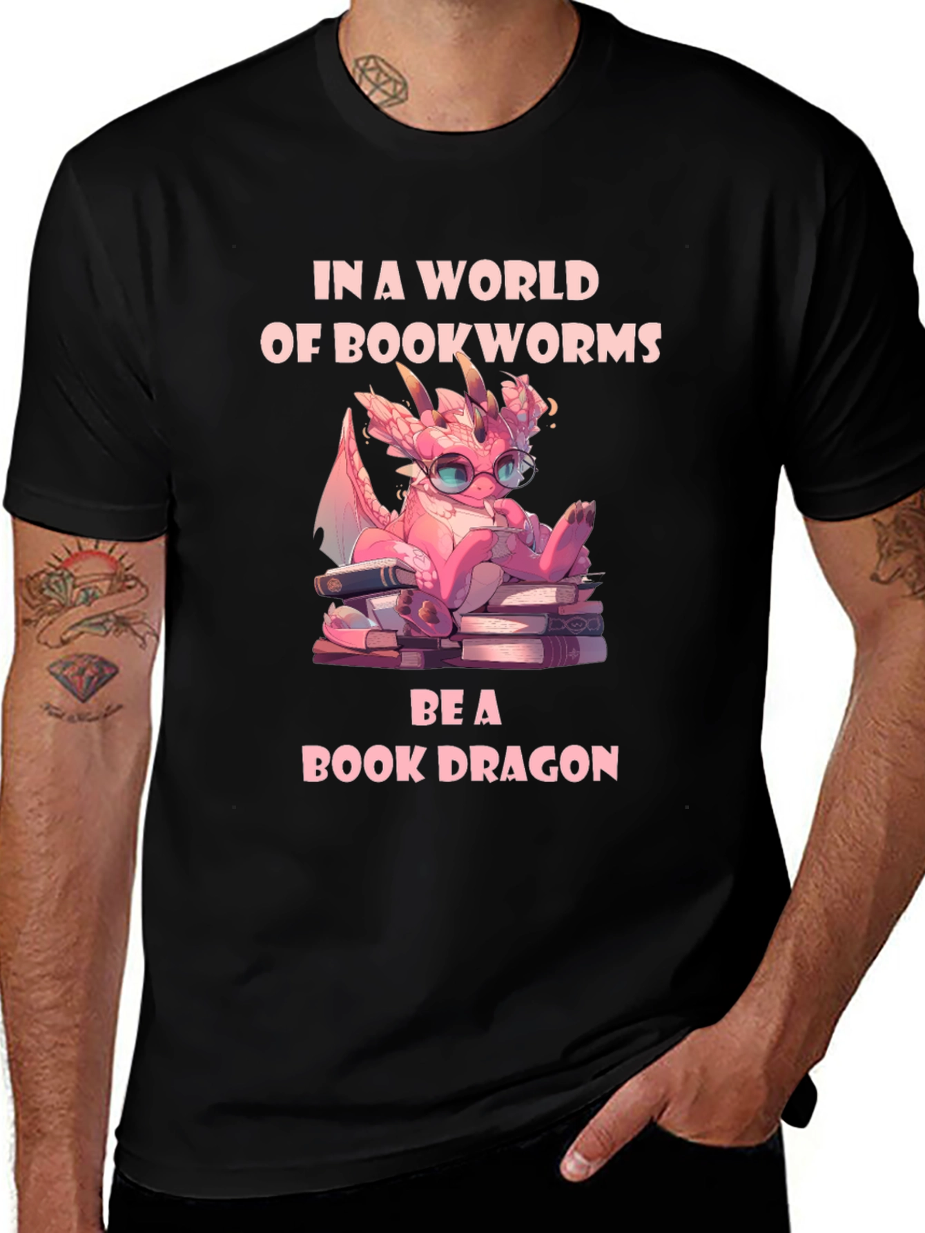Variant 7 of Book Dragon T-Shirt