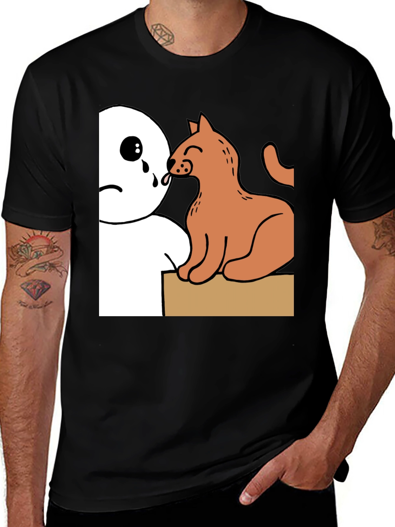 Variant 29 of Comforting Cat Graphic T-Shirt