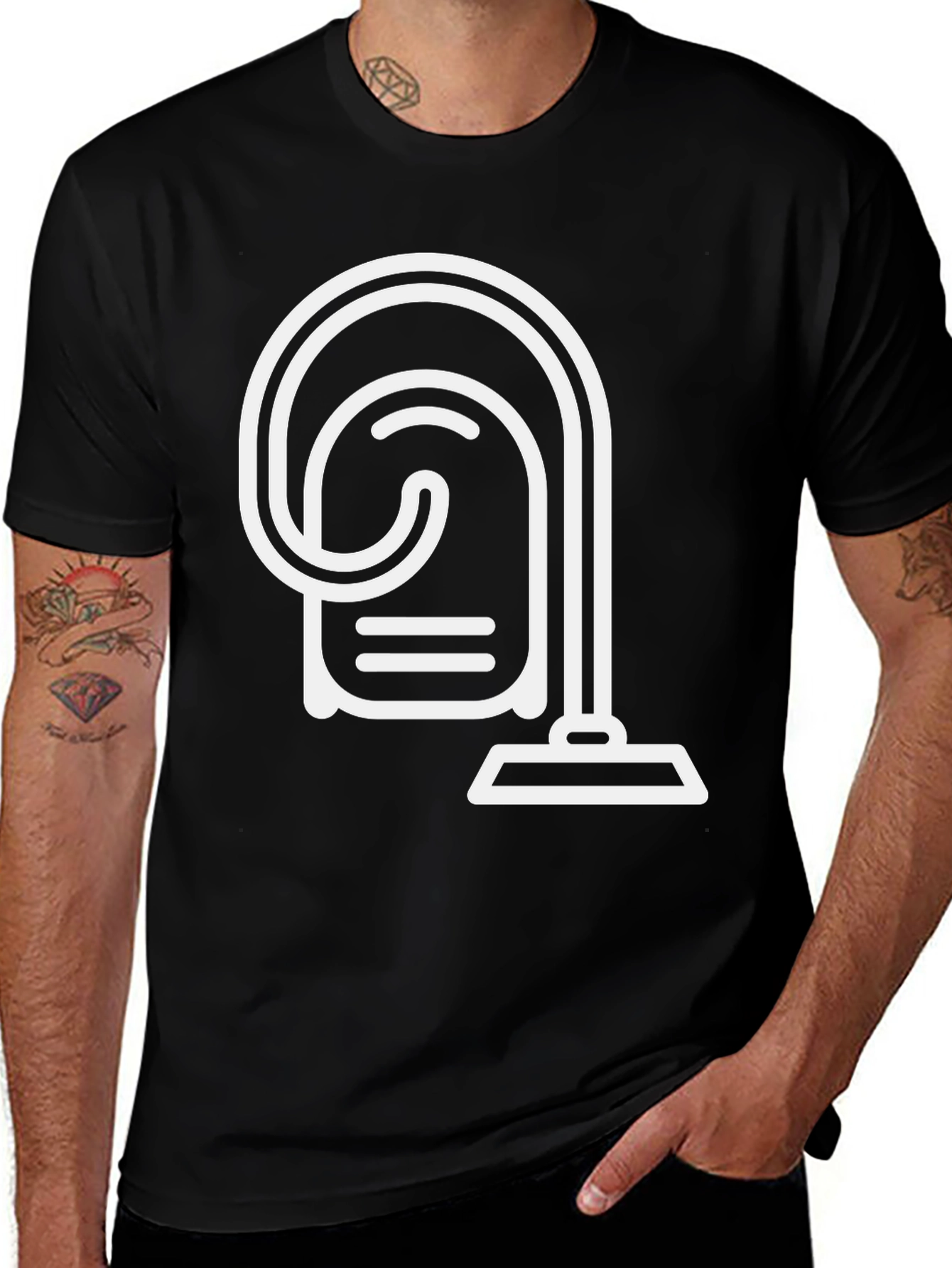 Vacuum Icon Black T-Shirt