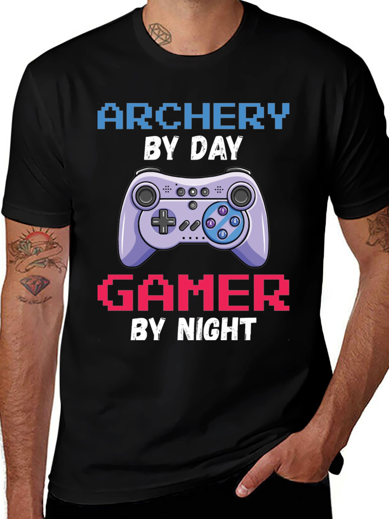 Variant 29 of Archery by Day Gamer by Night T-Shirt