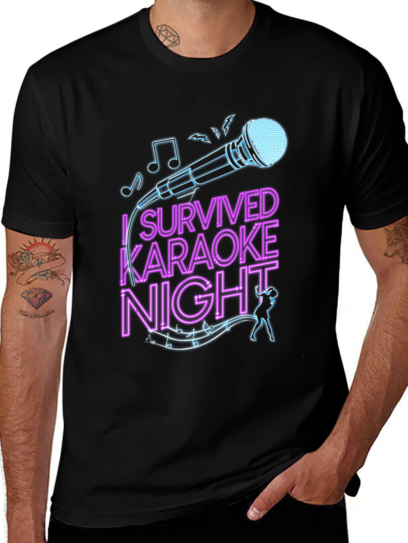 Variant 8 of I Survived Karaoke Night Graphic Tee