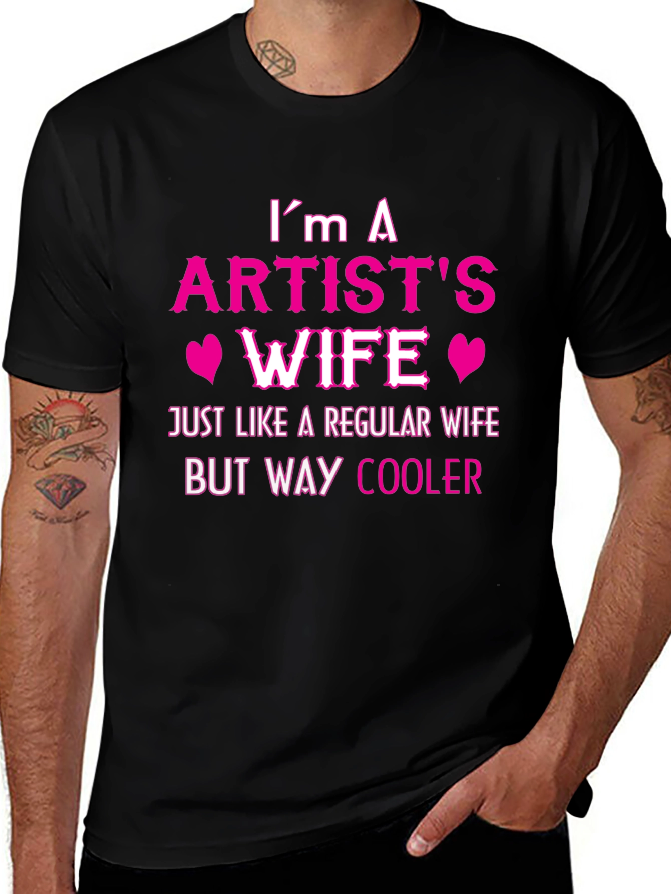 Variant 30 of Artist's Wife T-Shirt - Cooler Than Regular Wife!