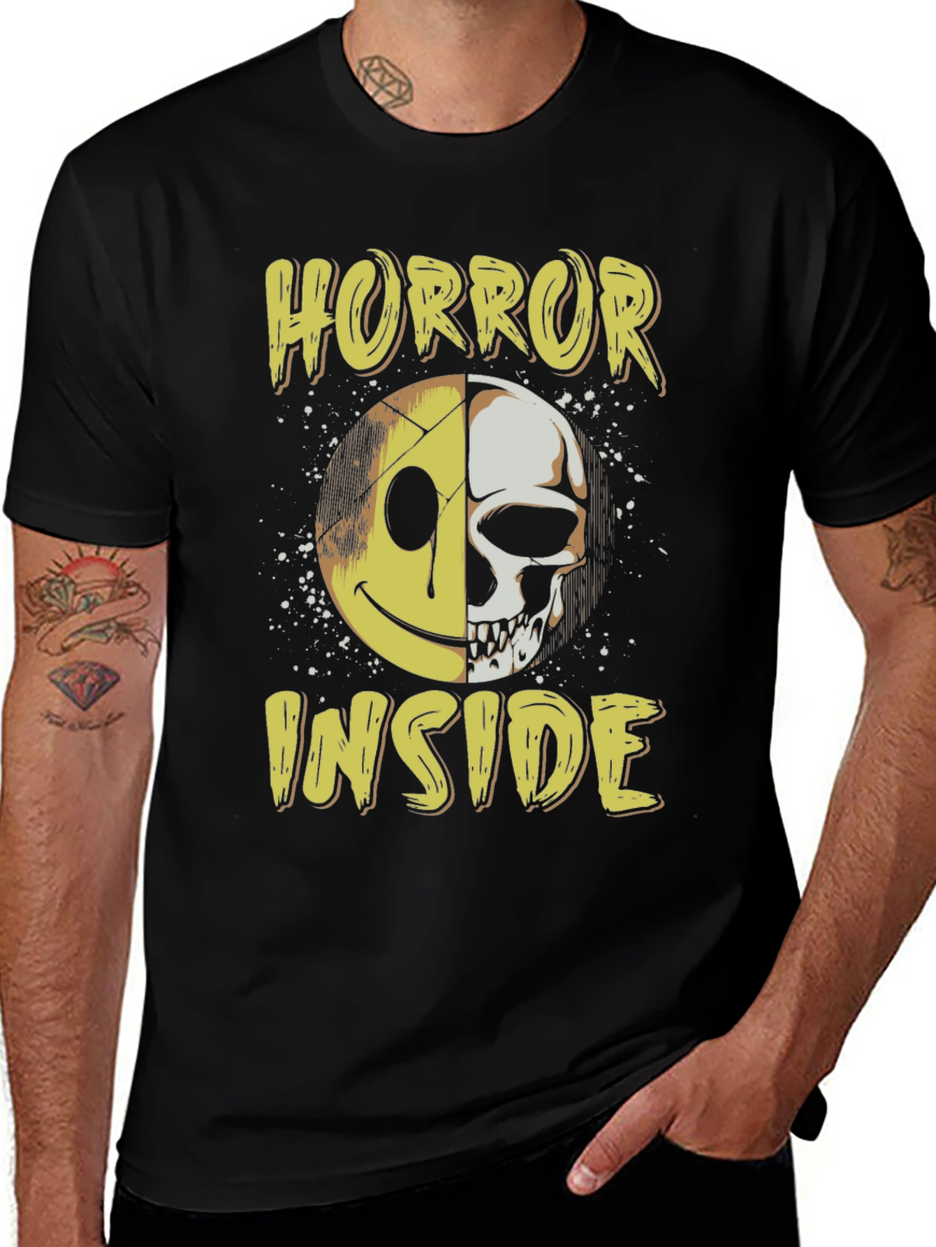 Variant 7 of Horror Inside Graphic T-Shirt - Black
