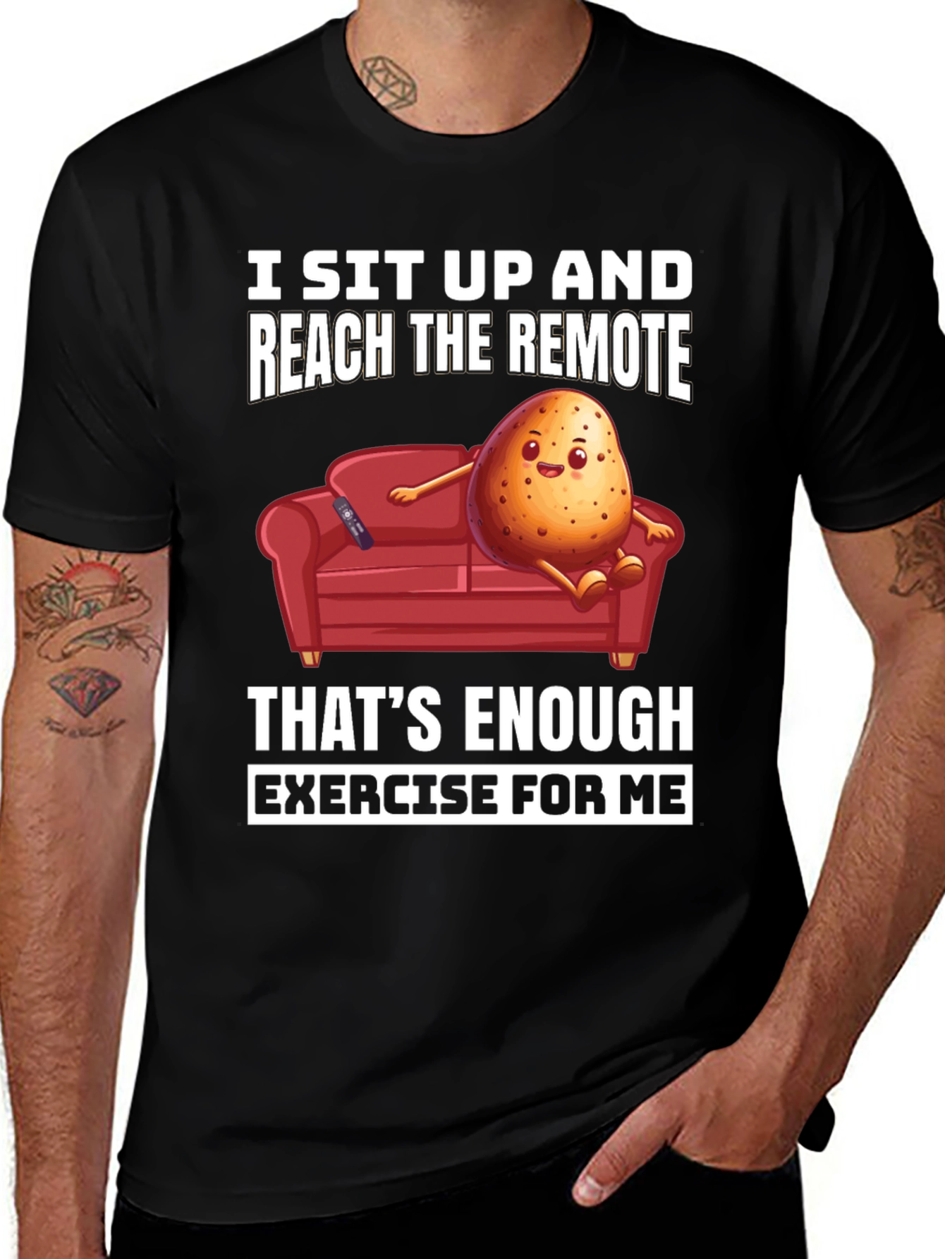 Lazy Potato Couch Potato Graphic T-Shirt